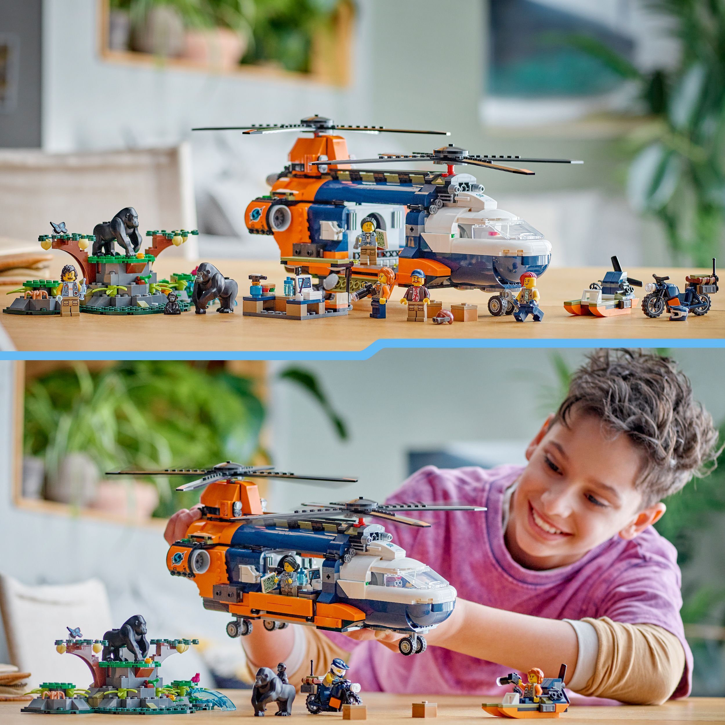 LEGO City Exploration 60437  - Viidakkotutkijan helikopteri leirissä