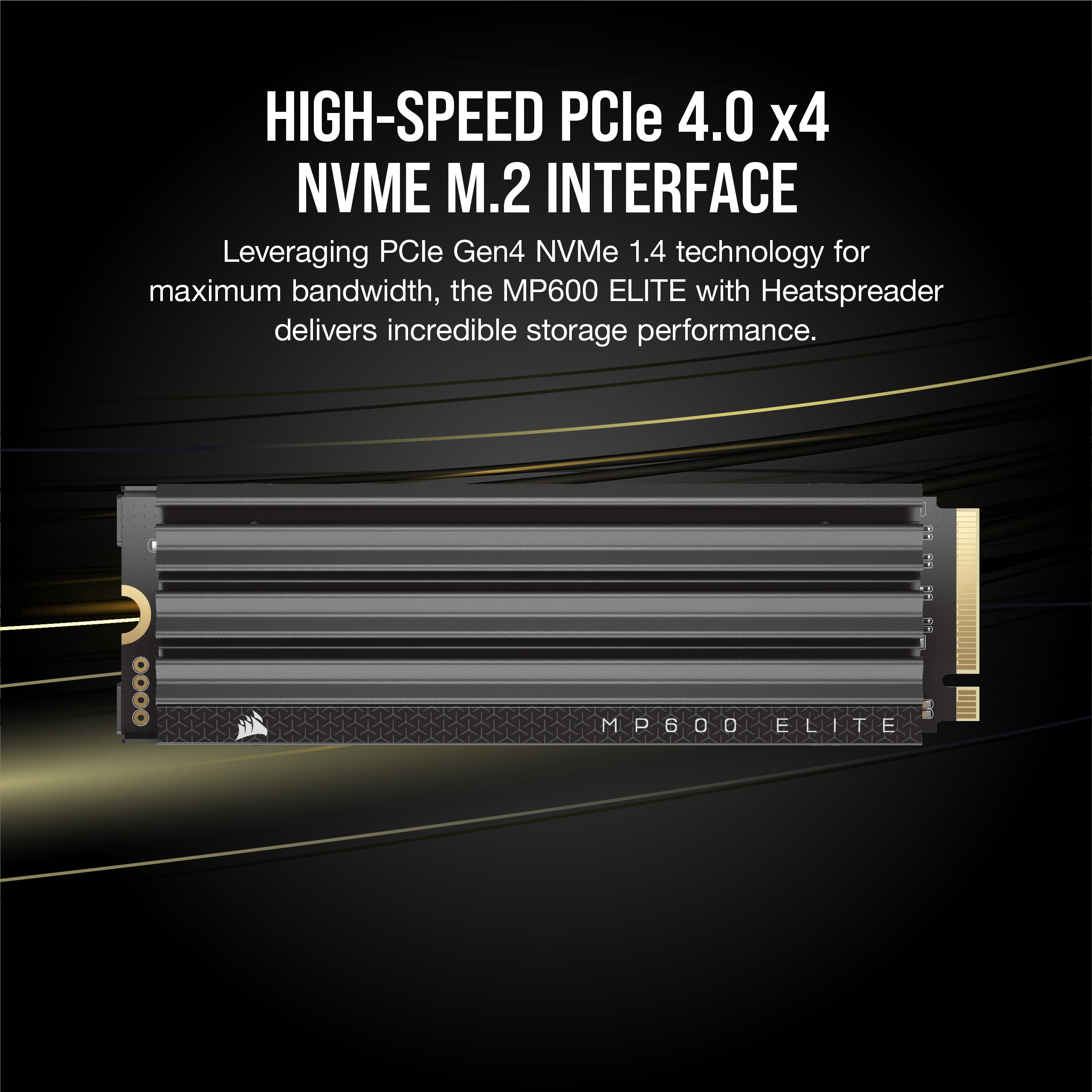 Corsair MP600 Elite 1 Tt Heatsink M.2 NVMe -SSD-kovalevy