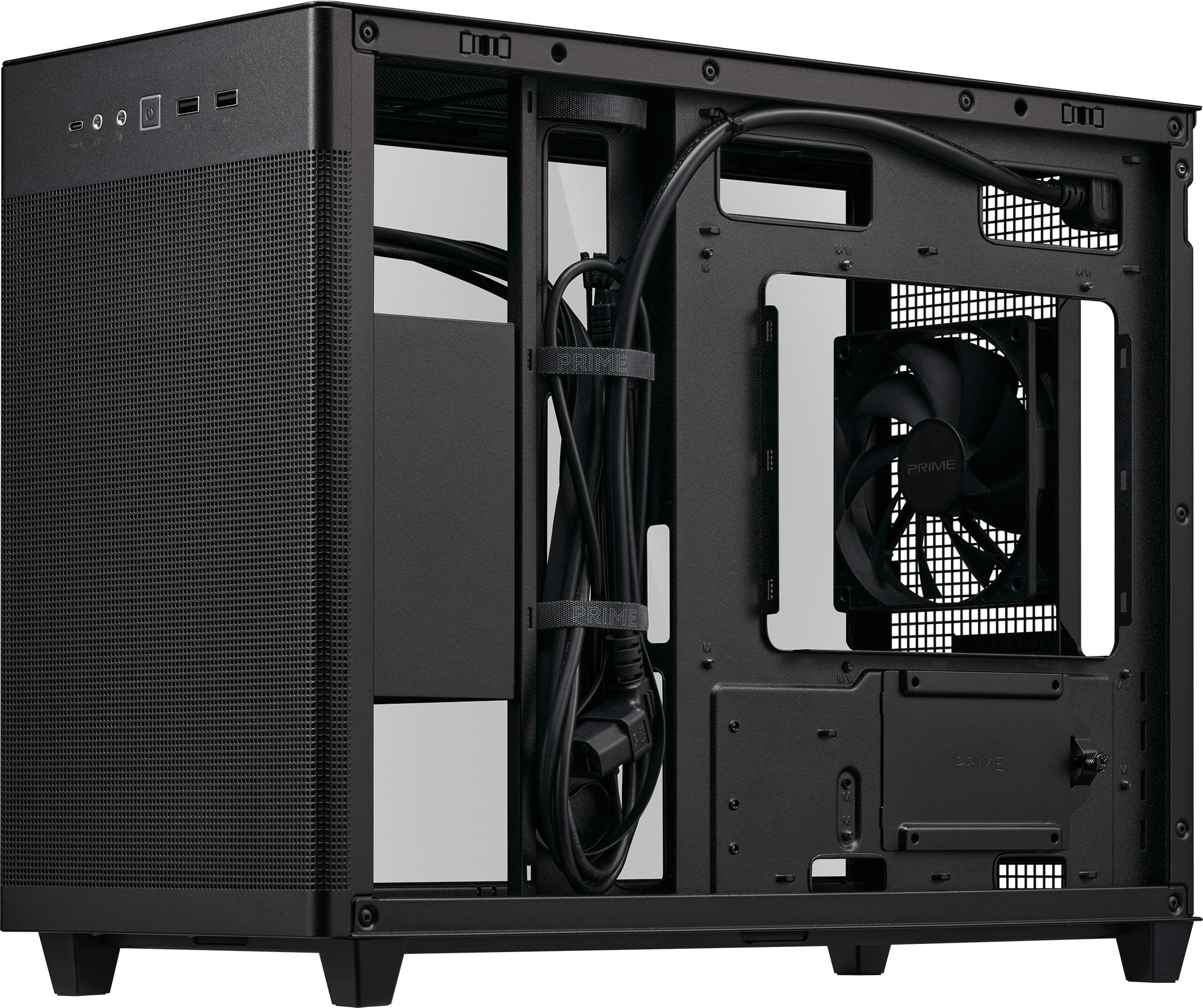 Asus Prime AP201 TG Micro-ATX-kotelo ikkunalla, musta