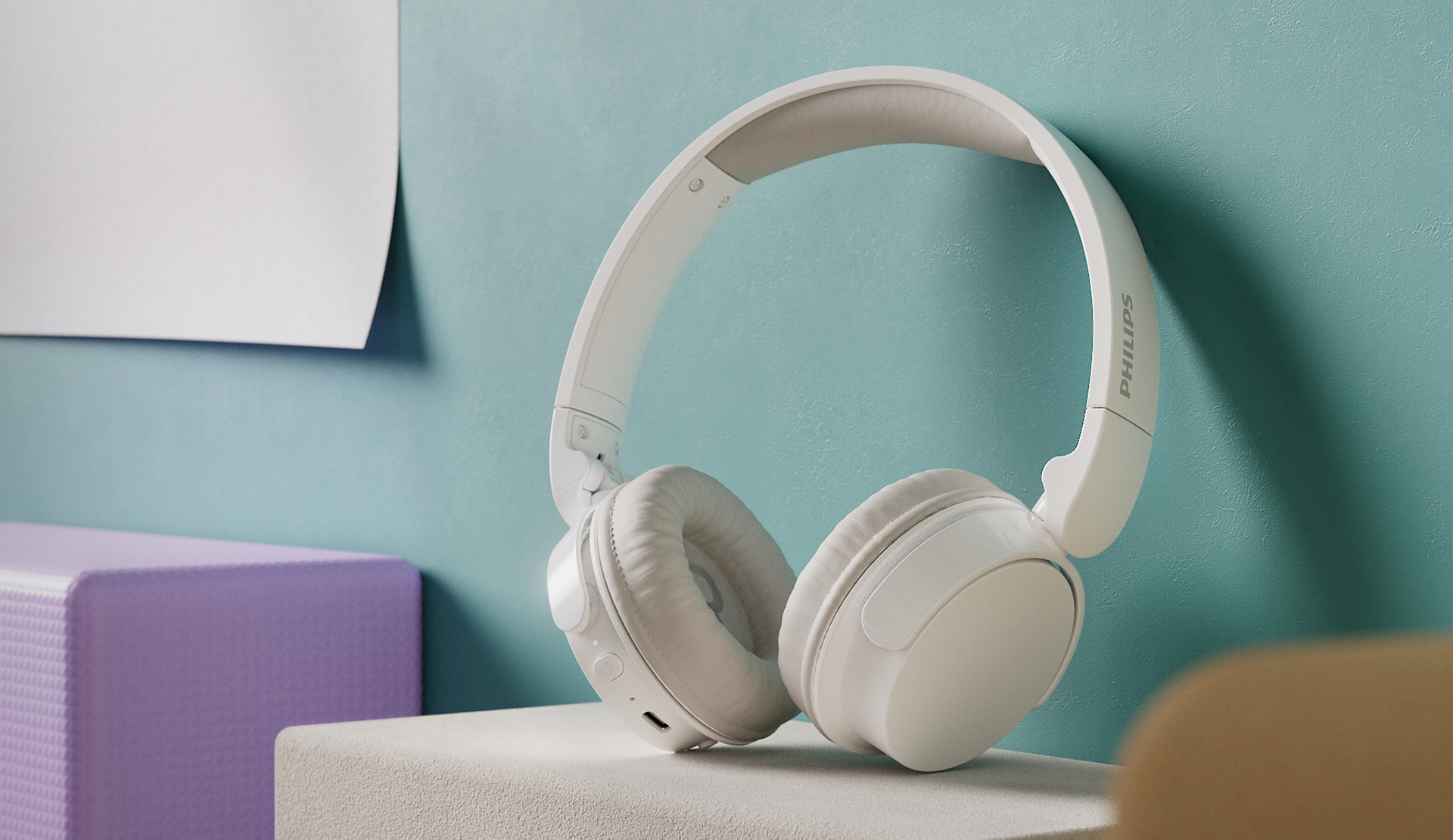 Philips TAH3209 Bluetooth-sankakuulokkeet, valkoinen