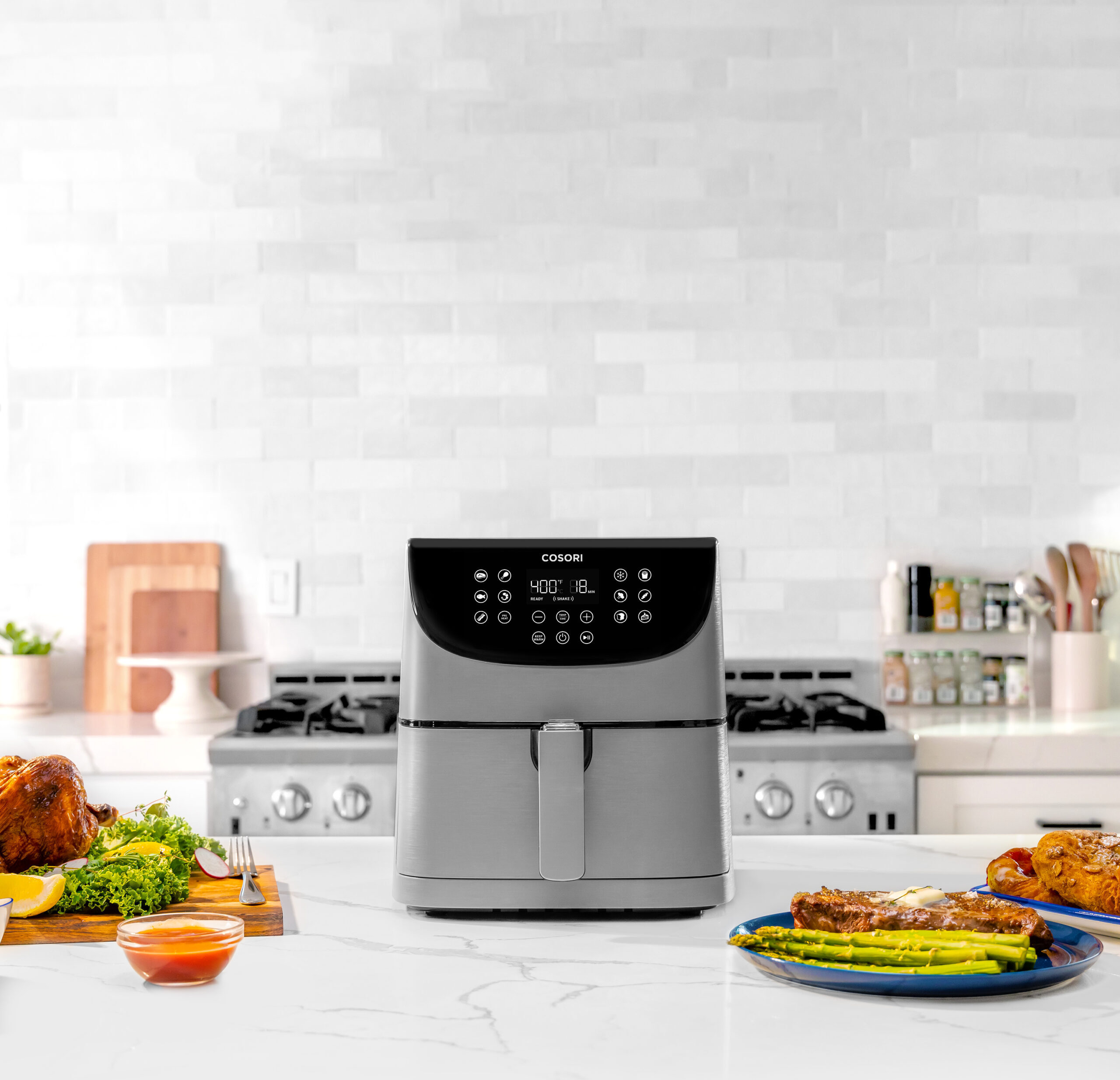 Cosori Premium 5.5 L airfryer, harmaa