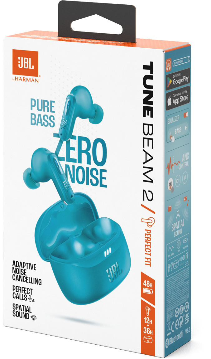 JBL Tune Beam 2 nappikuulokkeet aktiivisella melunvaimennuksella, sininen
