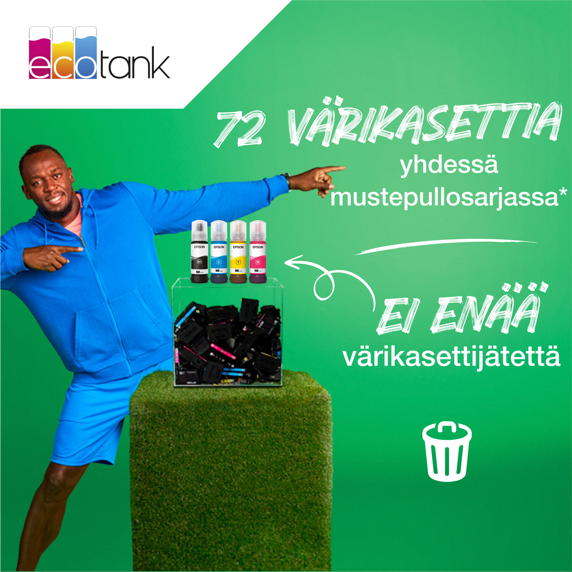 Epson 104 EcoTank -mustepullo, syaani