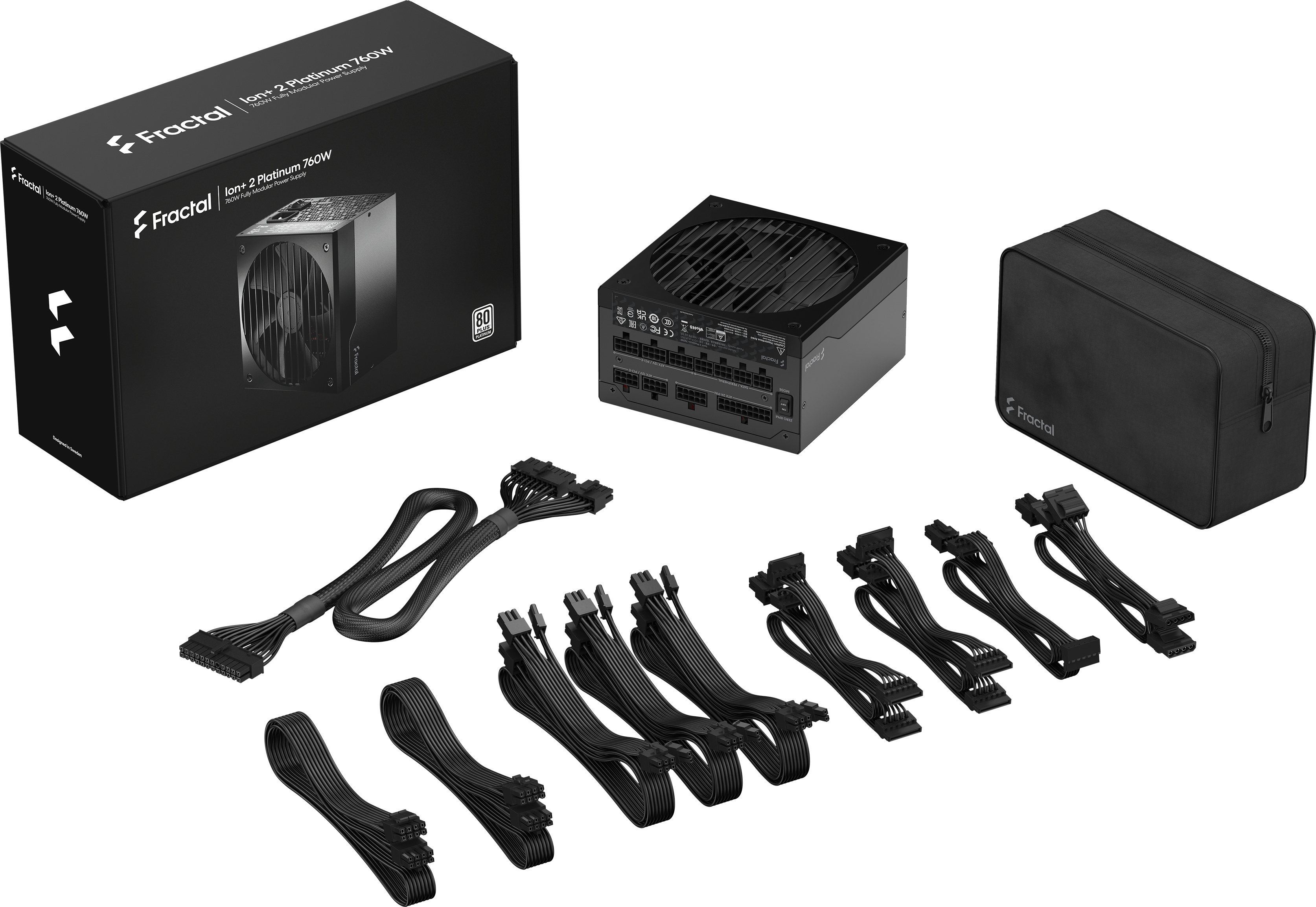 Fractal Design Ion+ 2 80 PLUS Platinum - ATX-virtalähde, 760 W