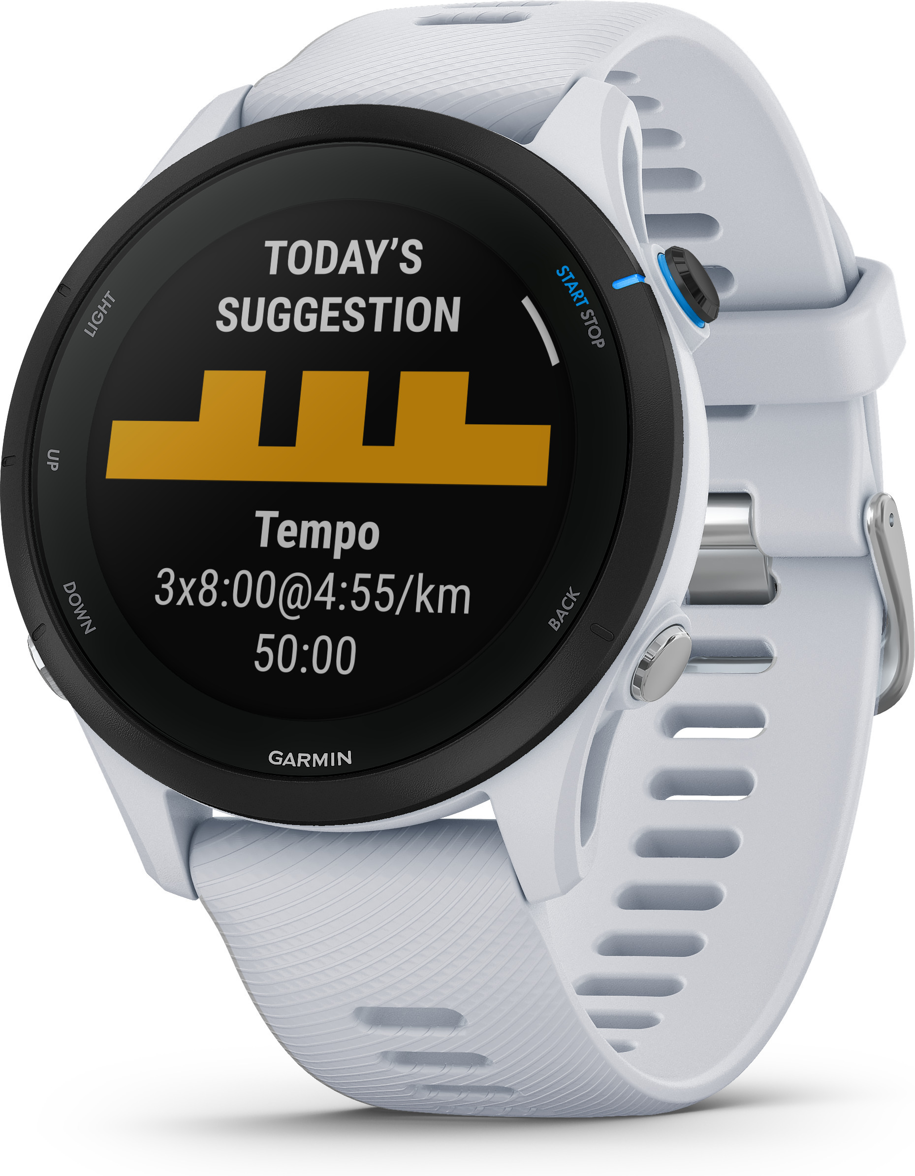 Garmin Forerunner 255 Music -urheilukello, vaaleanharmaa