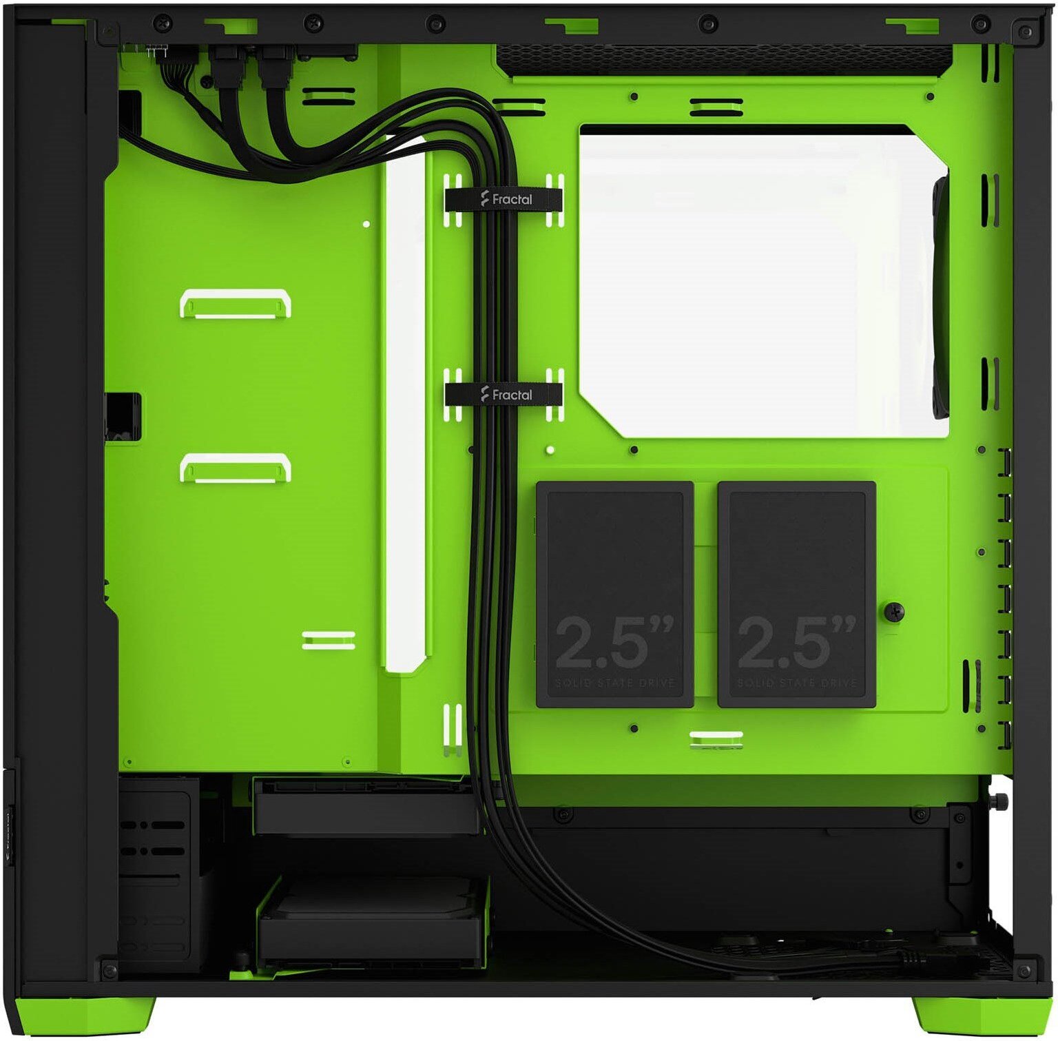 Fractal Design Pop Air RGB Green Core TG ATX-kotelo ikkunalla, musta/vihreä