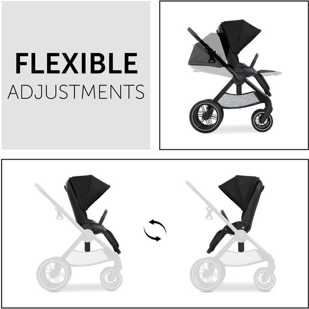 Hauck Walk N Care -rattaat, Black