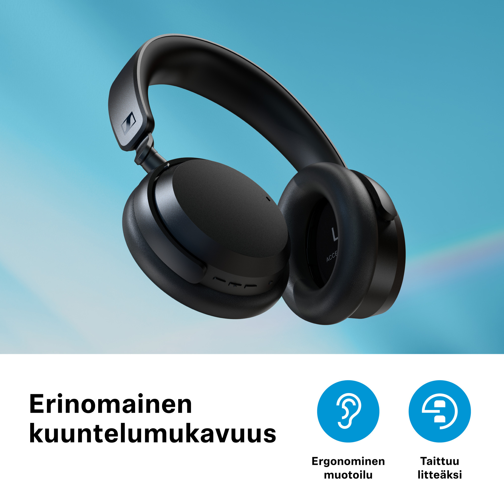 Sennheiser Accentum Wireless vastamelukuulokkeet, musta