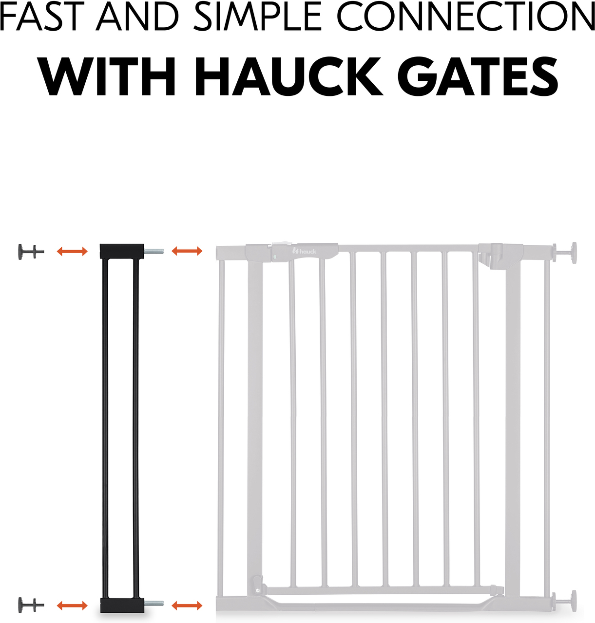Hauck Safety Gate Extension 9 cm -turvaportin jatkopala, musta