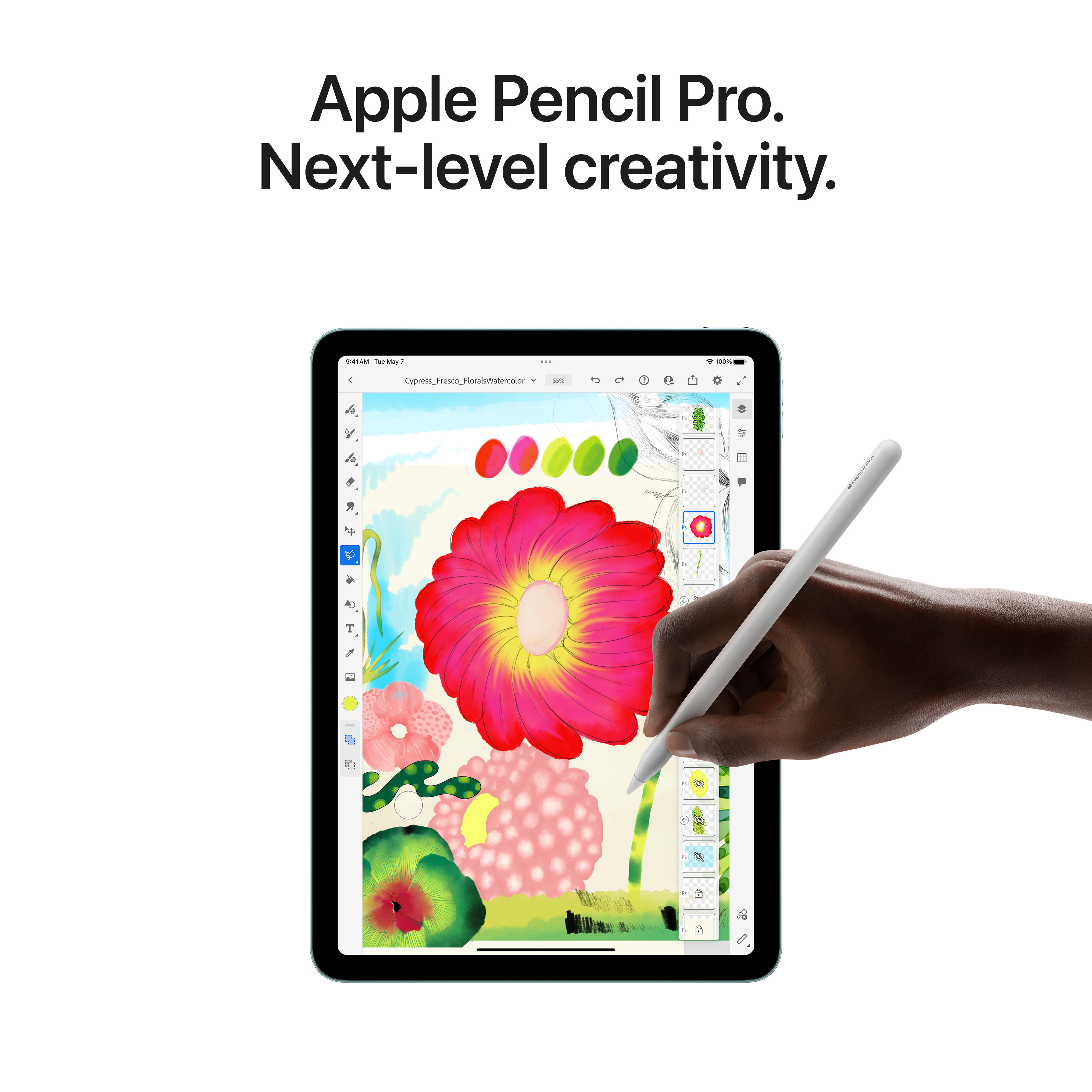 Apple iPad Air 13" M2 128 Gt WiFi 2024, sininen (MV283)