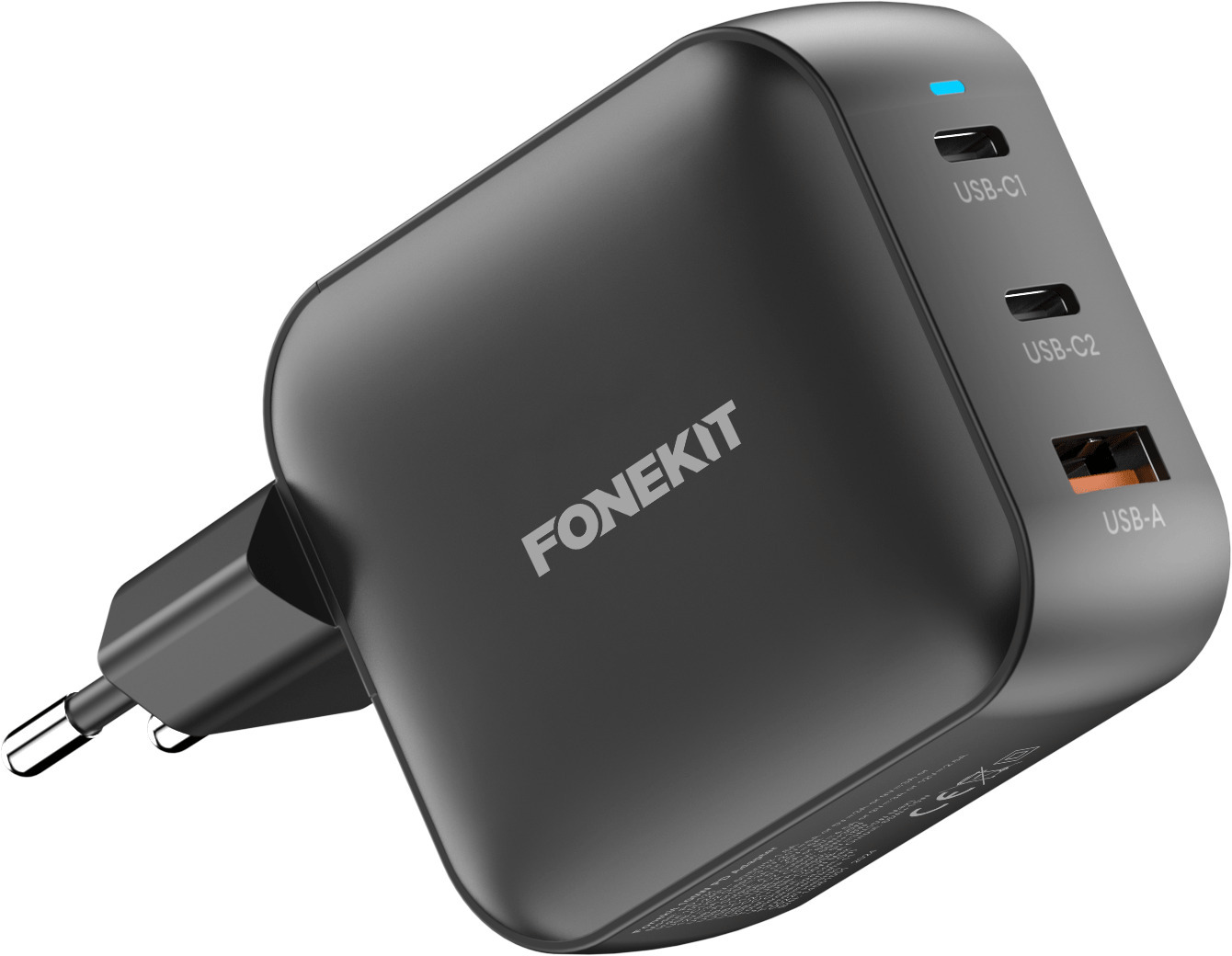 FoneKit GaN PD 48W -verkkovirtalaturi, USB-C + USB-A, valkoinen