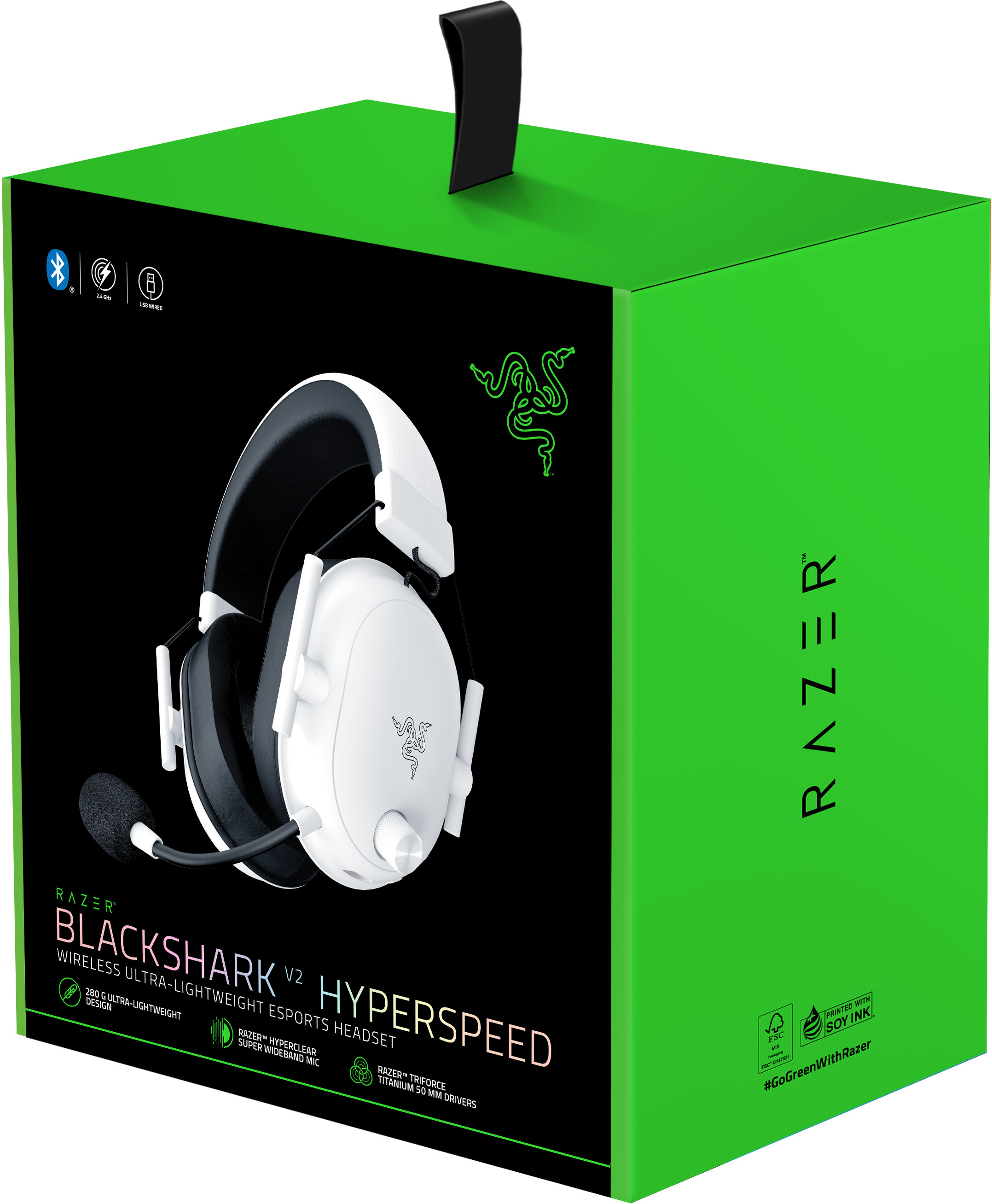 Razer Blackshark V2 Hyperspeed -pelikuulokkeet, valkoinen