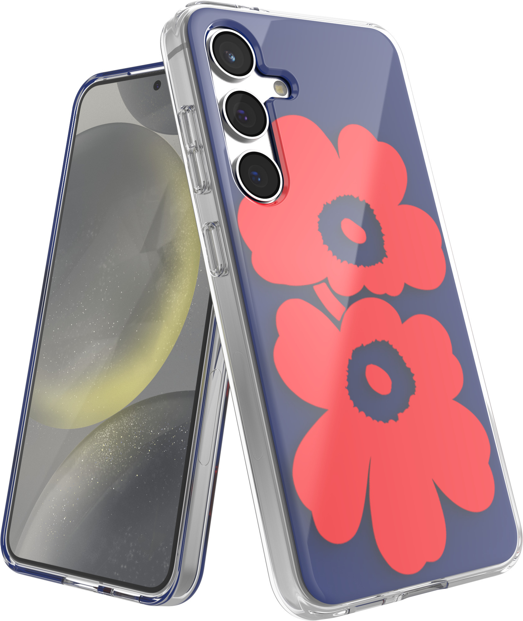Samsung x Marimekko Dual Layer Case -suojakuori, Samsung Galaxy S24, sininen/punainen