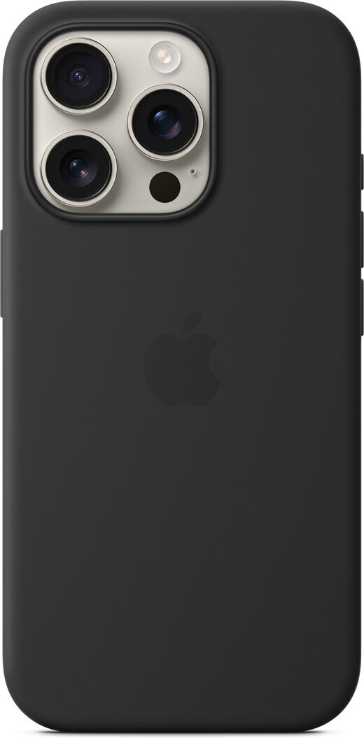 Apple iPhone 16 Pro silikonikuori MagSafella, musta