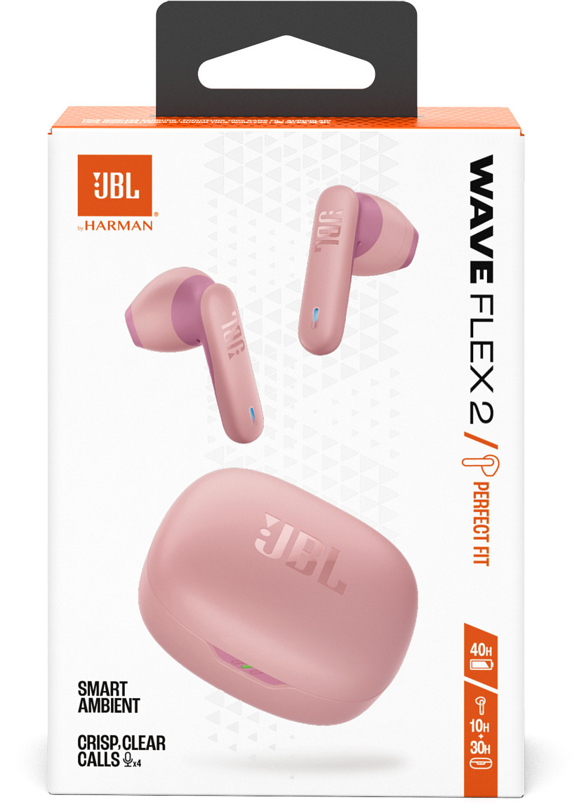 JBL Wave Flex 2 nappikuulokkeet, pinkki