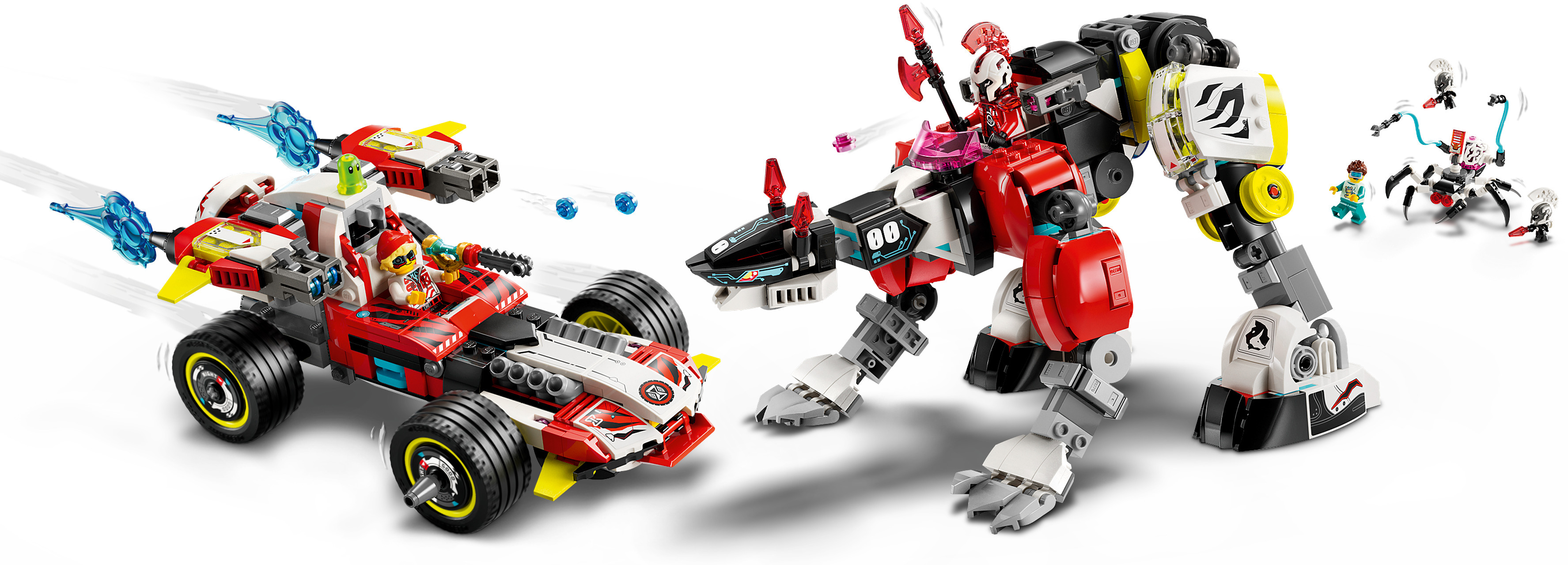 LEGO DREAMZzz 71497 – Cooperin tiikerirobotti ja Zeron hot rod ‑auto