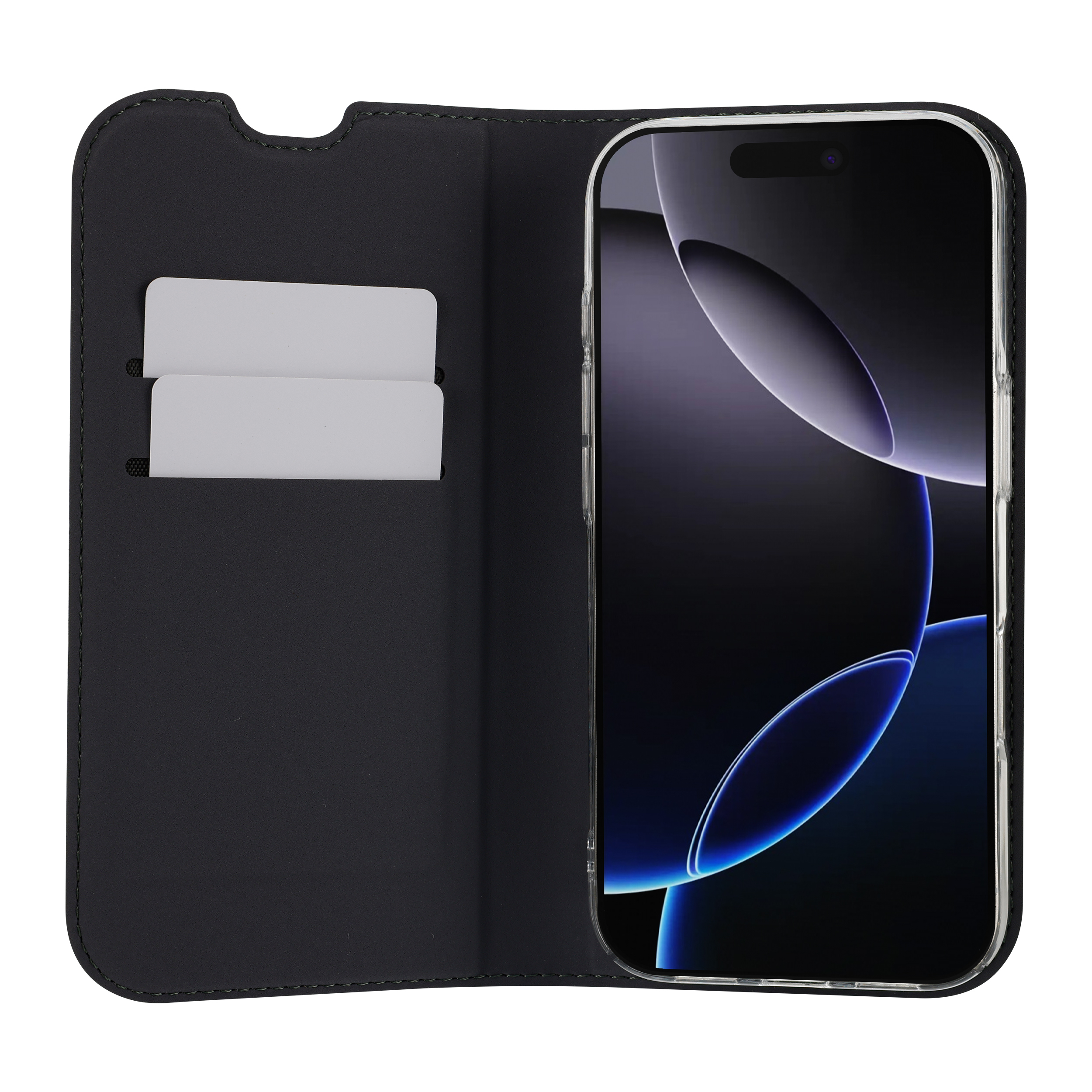 FoneKit BookCase suojakotelo, iPhone 17 Pro, tummanvihreä