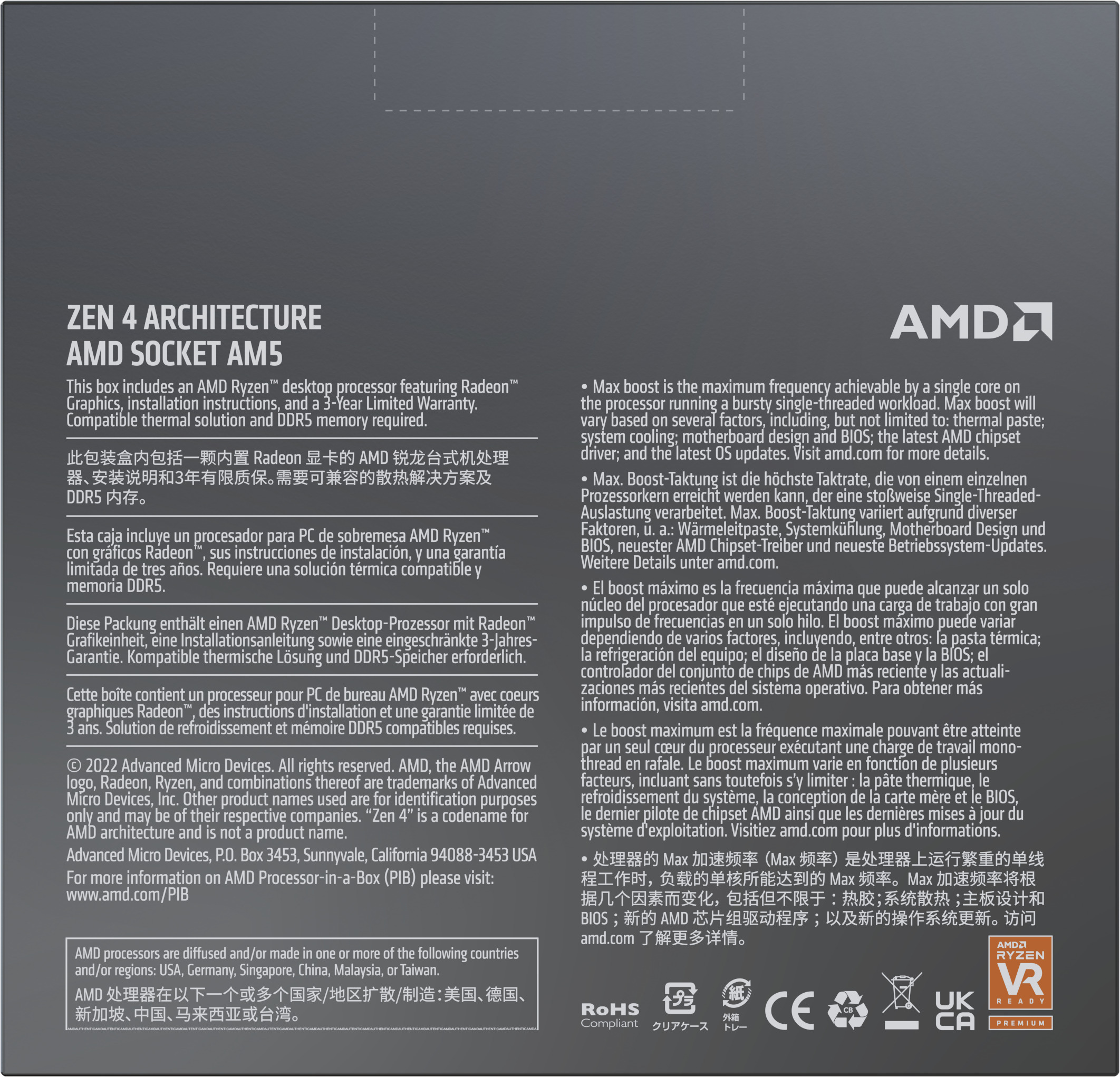 AMD Ryzen 9 7900X -prosessori AM5 -kantaan
