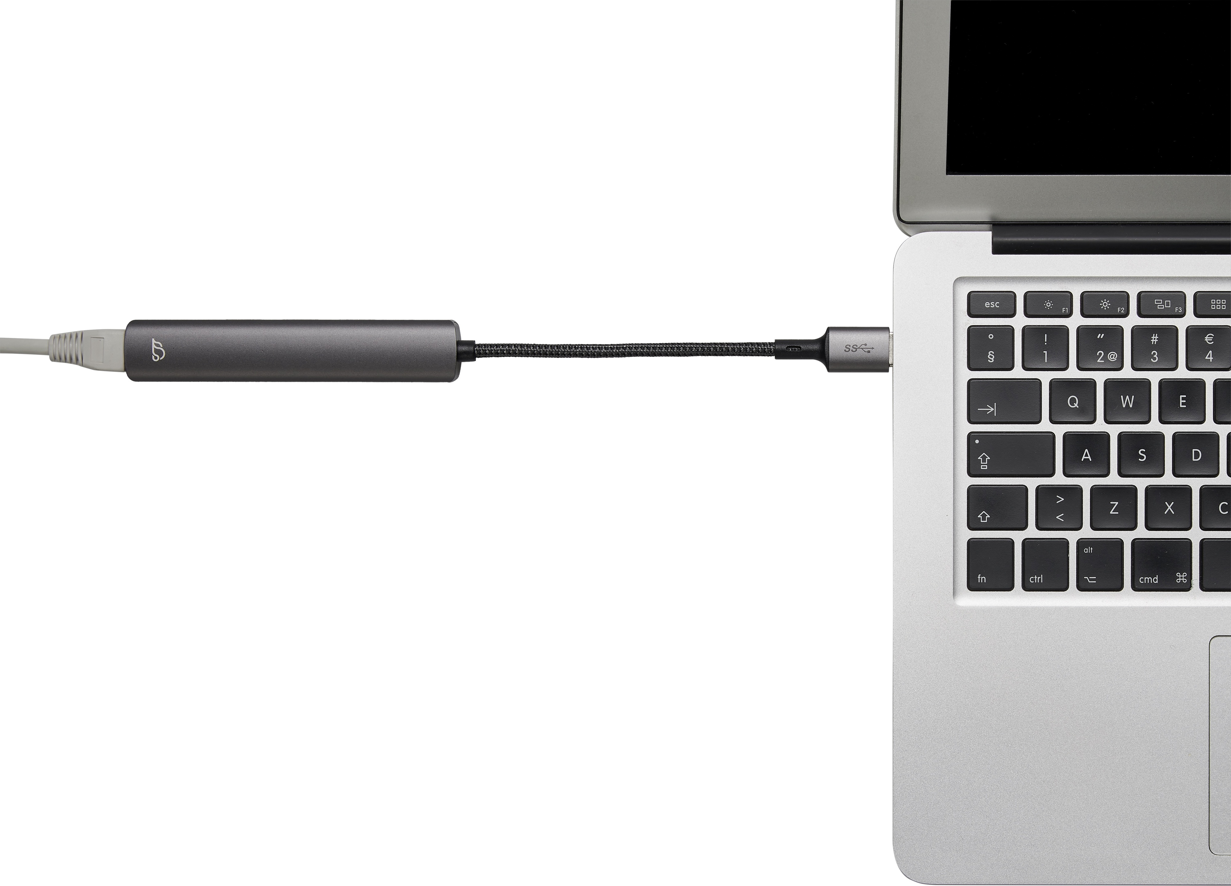 Bluecloud USB-A-Hubi ja gigabit ethernet, 4 porttia