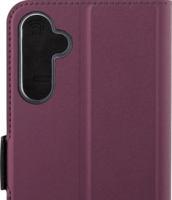 Wave BookCase -suojakotelo, Samsung Galaxy A14, Smoky Sangria