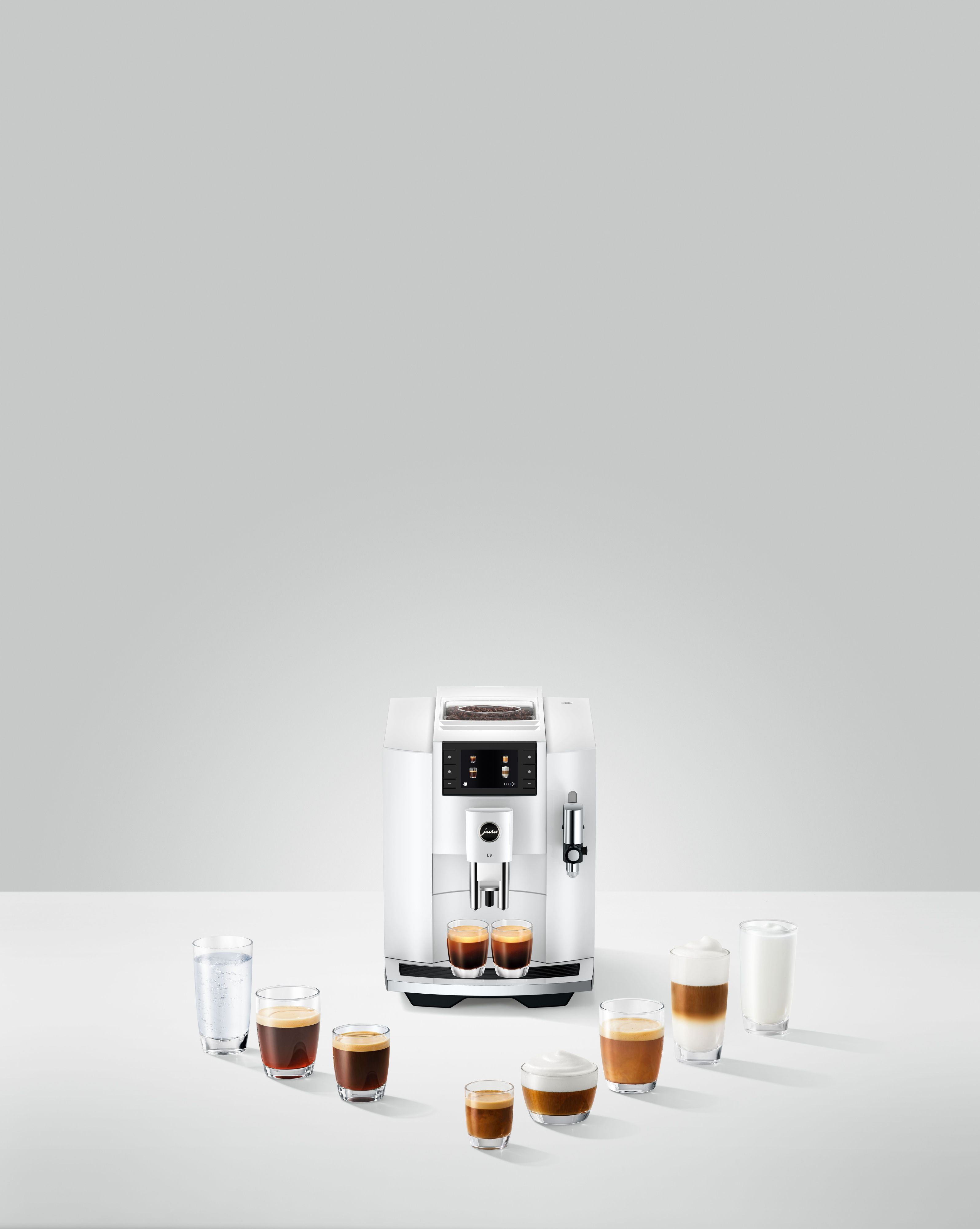 Jura E8 Piano White EC kahvikone