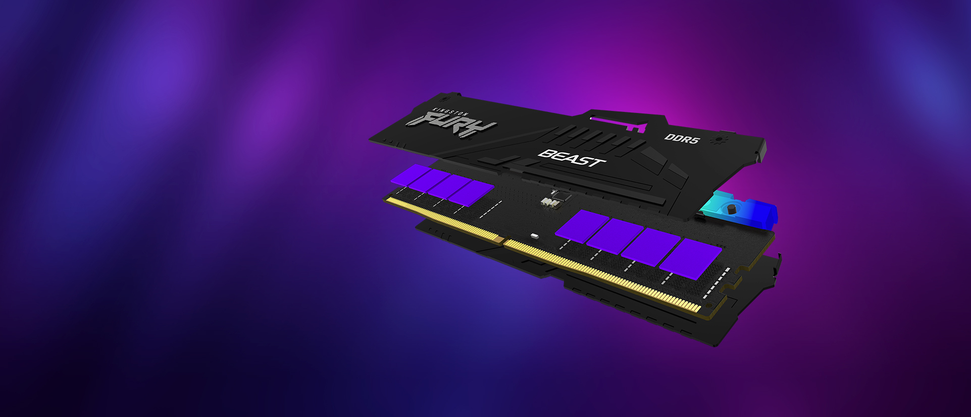 Kingston FURY Beast DDR5 RGB EXPO 6000 MHz CL36 8 Gt -muistimoduli