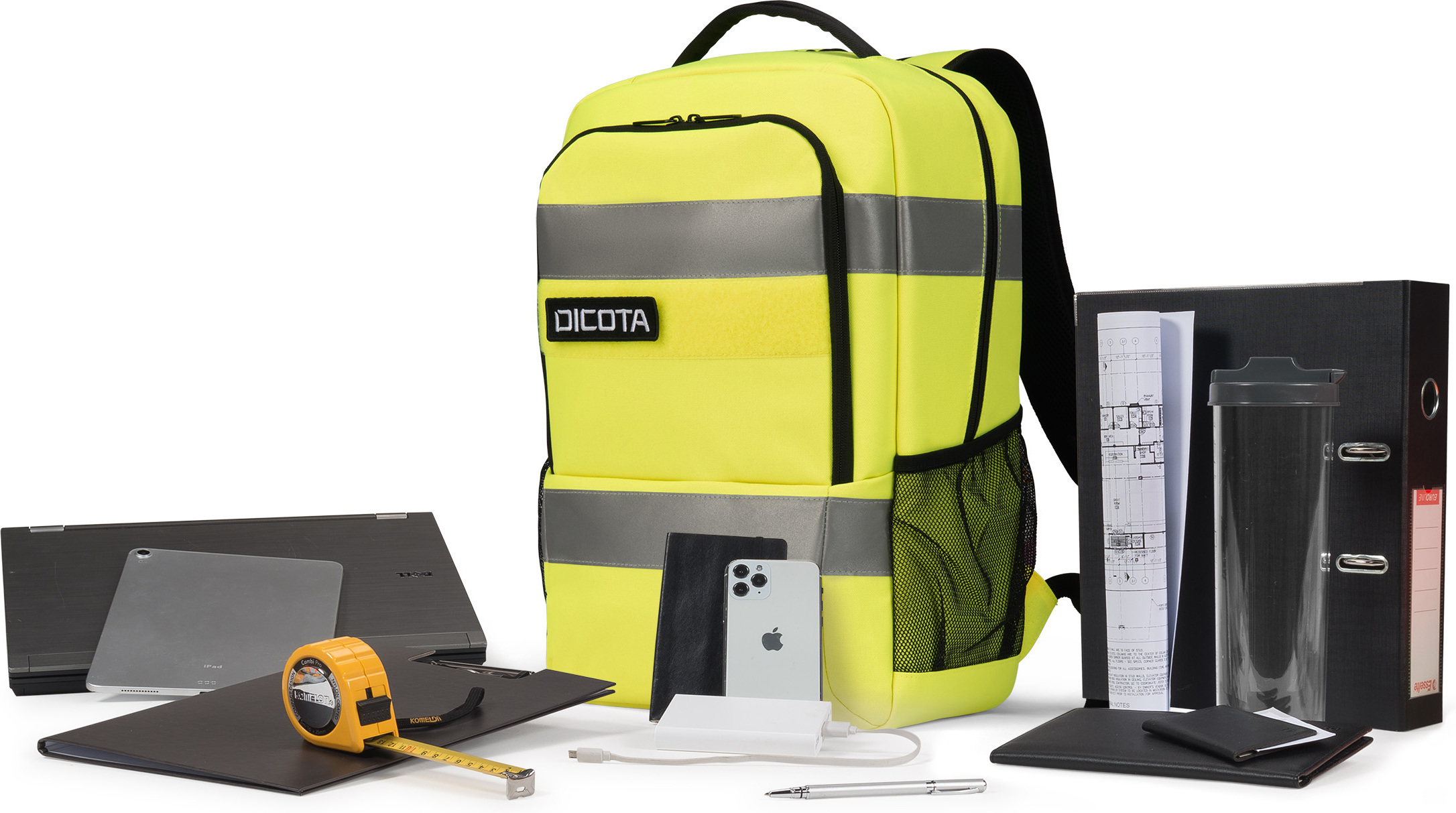 Dicota HI-VIS Base 24L -reppu, keltainen