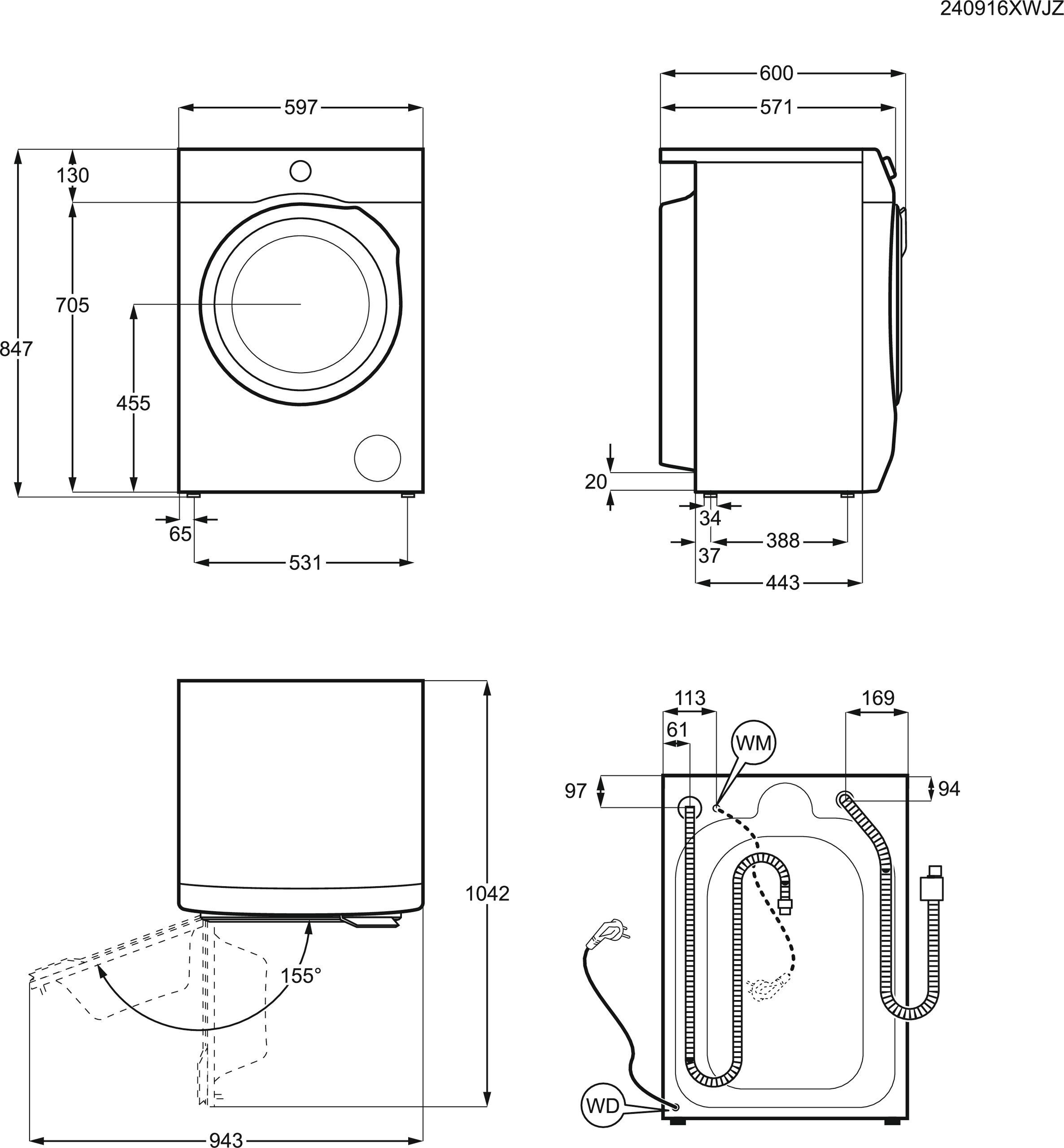 Electrolux EWI721V74V 700 SteamCare kuivaava pesukone