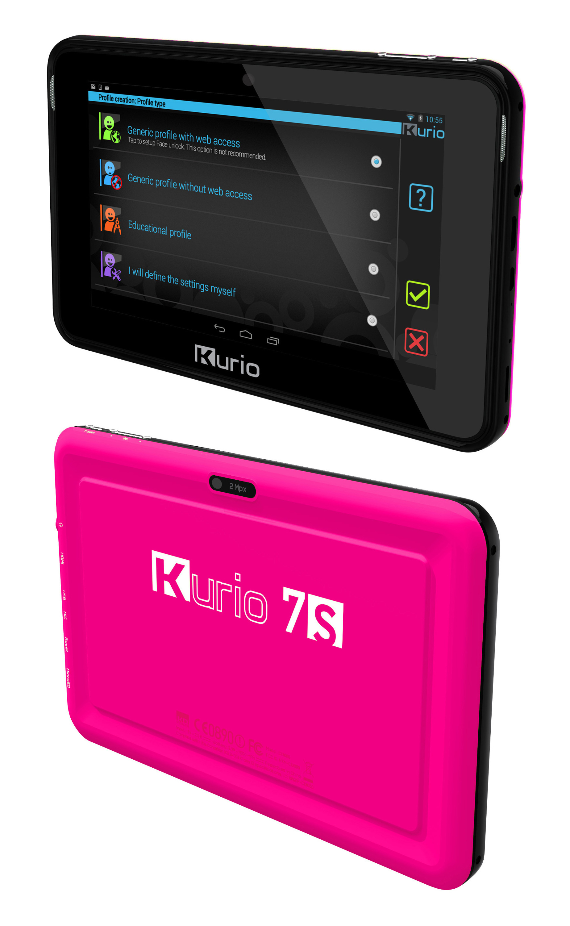 Tuotteen Kurio 7S Tablet 7" Androidtabletti lapsille, väri pinkki