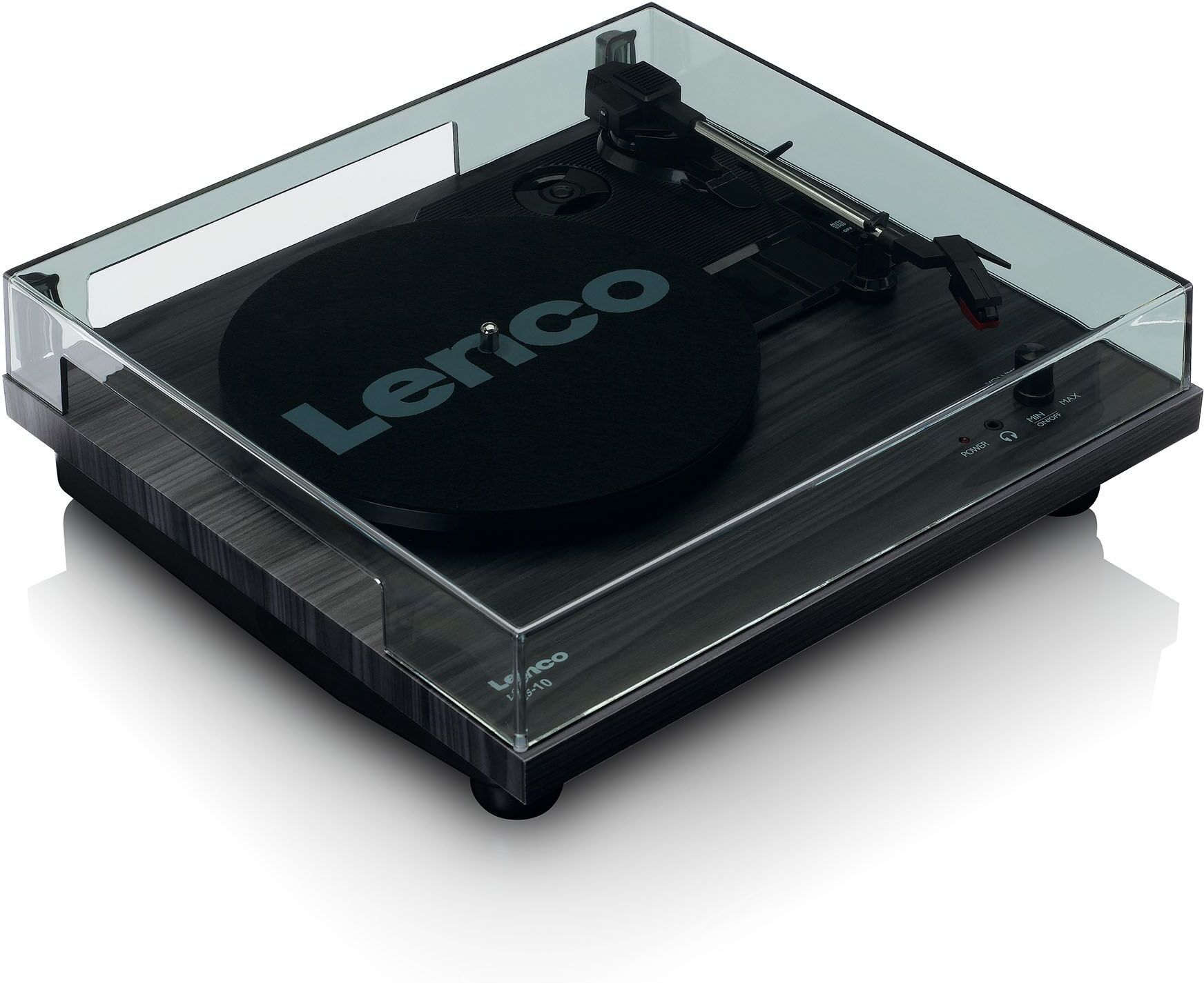 Lenco LS-10 -vinyylilevysoitin, musta