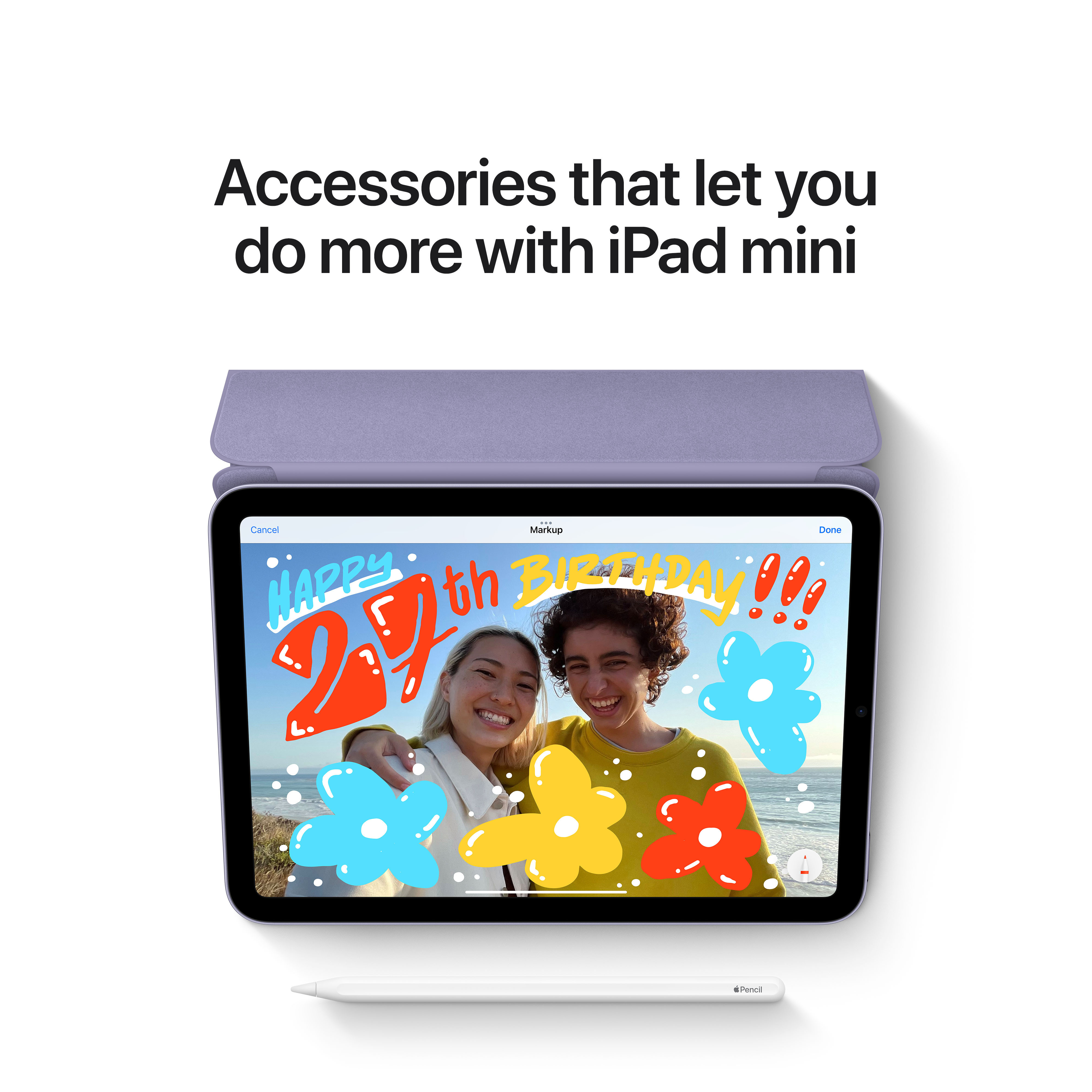 Apple iPad mini 64 Gt WiFi + 5G 2021 -tabletti, tähtiharmaa (MK893)