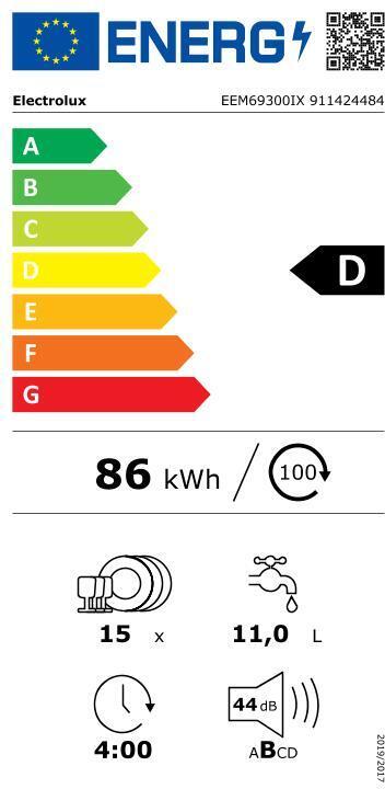 Electrolux EEM69300IX astianpesukone, integroitava
