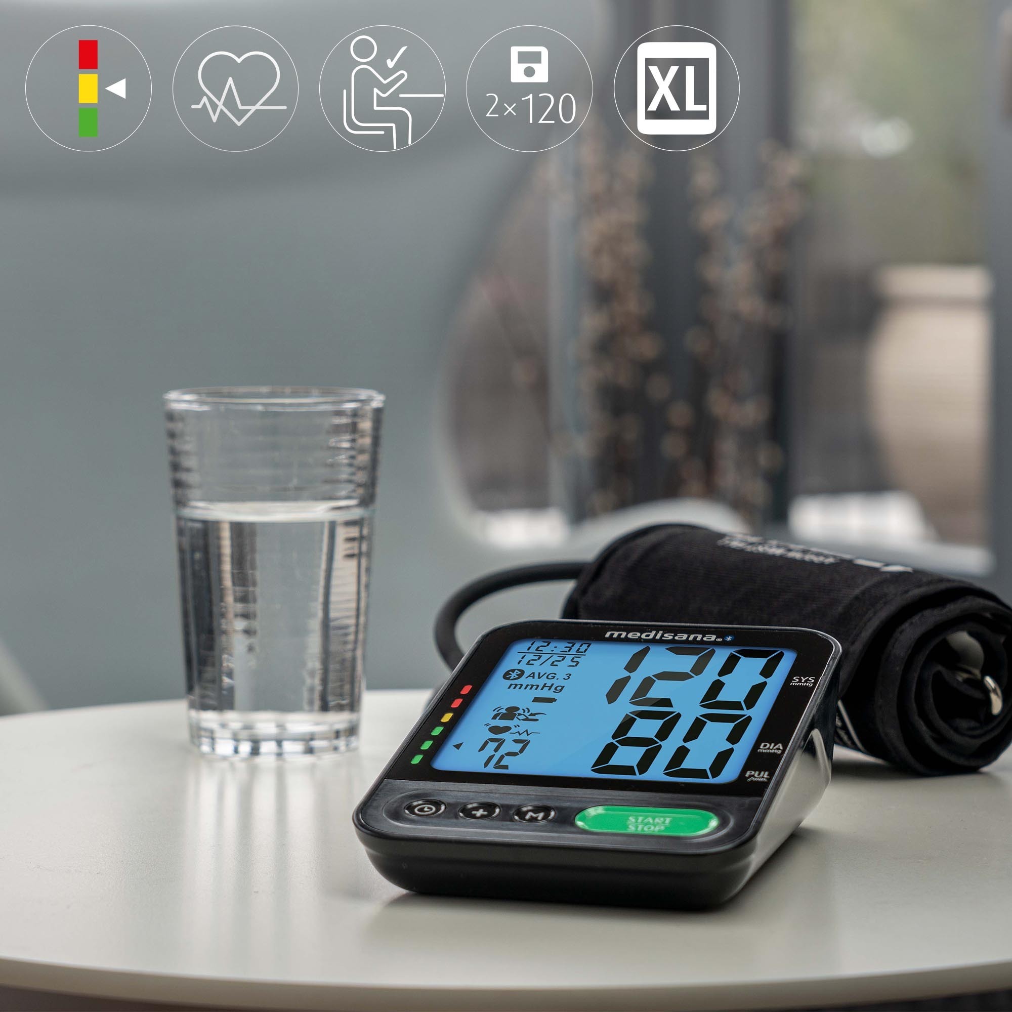 Medisana BU580 Connect -verenpainemittari, musta
