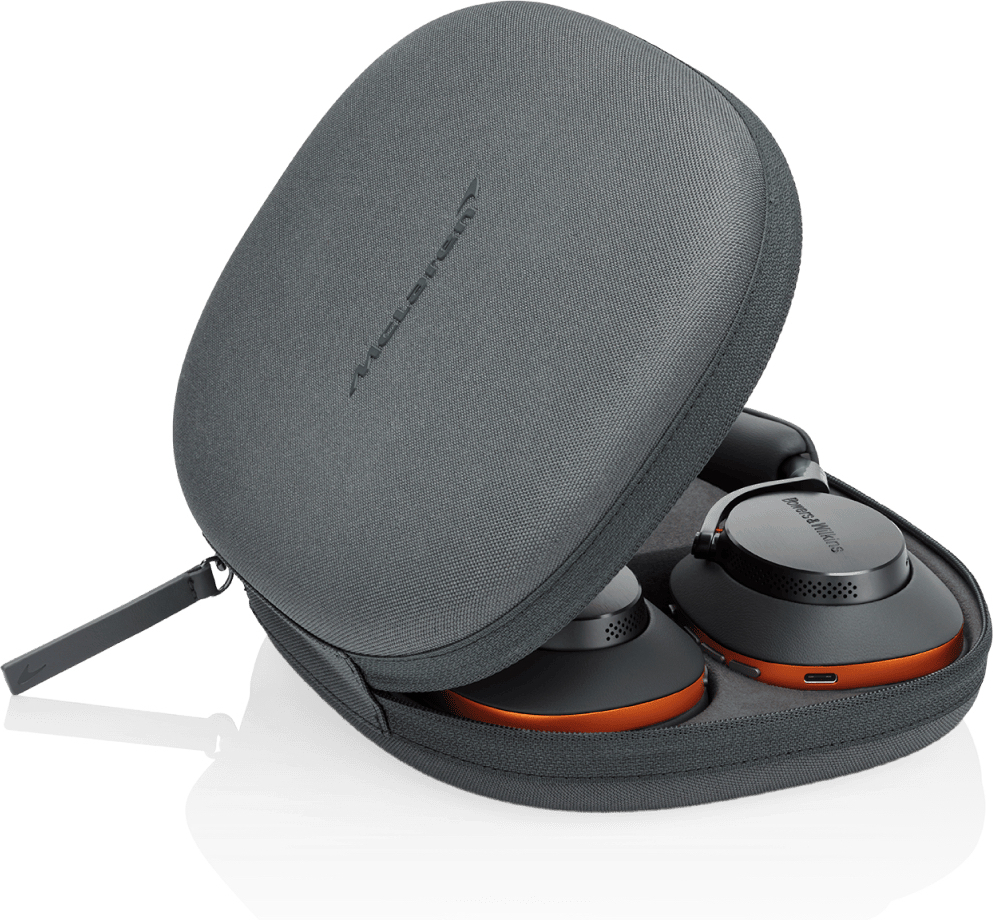 B&W Px8 McLaren Edition vastamelukuulokkeet, Galvanic Gray & Papaya Orange