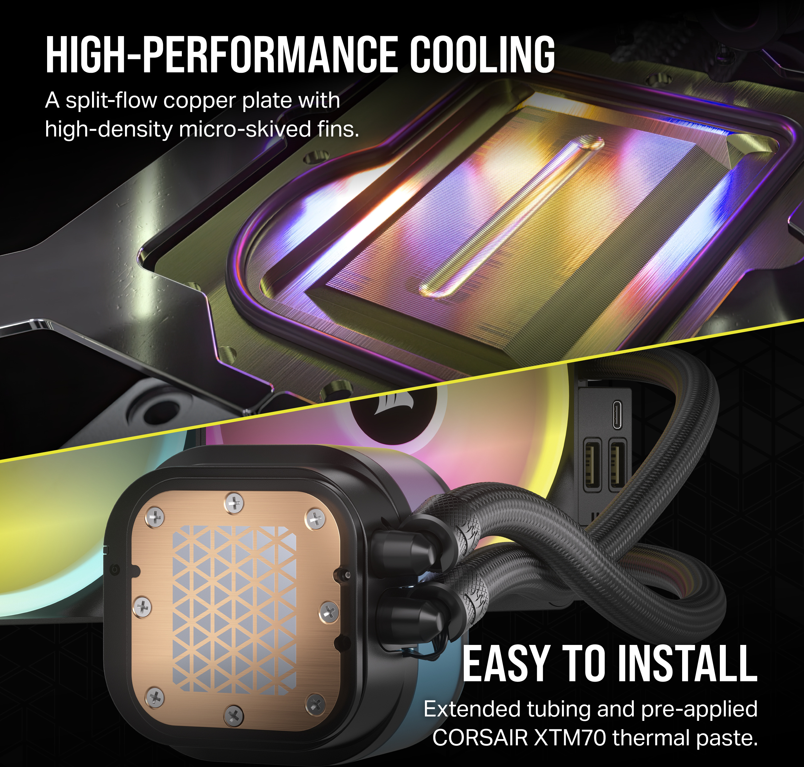 Corsair iCUE LINK H115i RGB -nestejäähdytysjärjestelmä, musta
