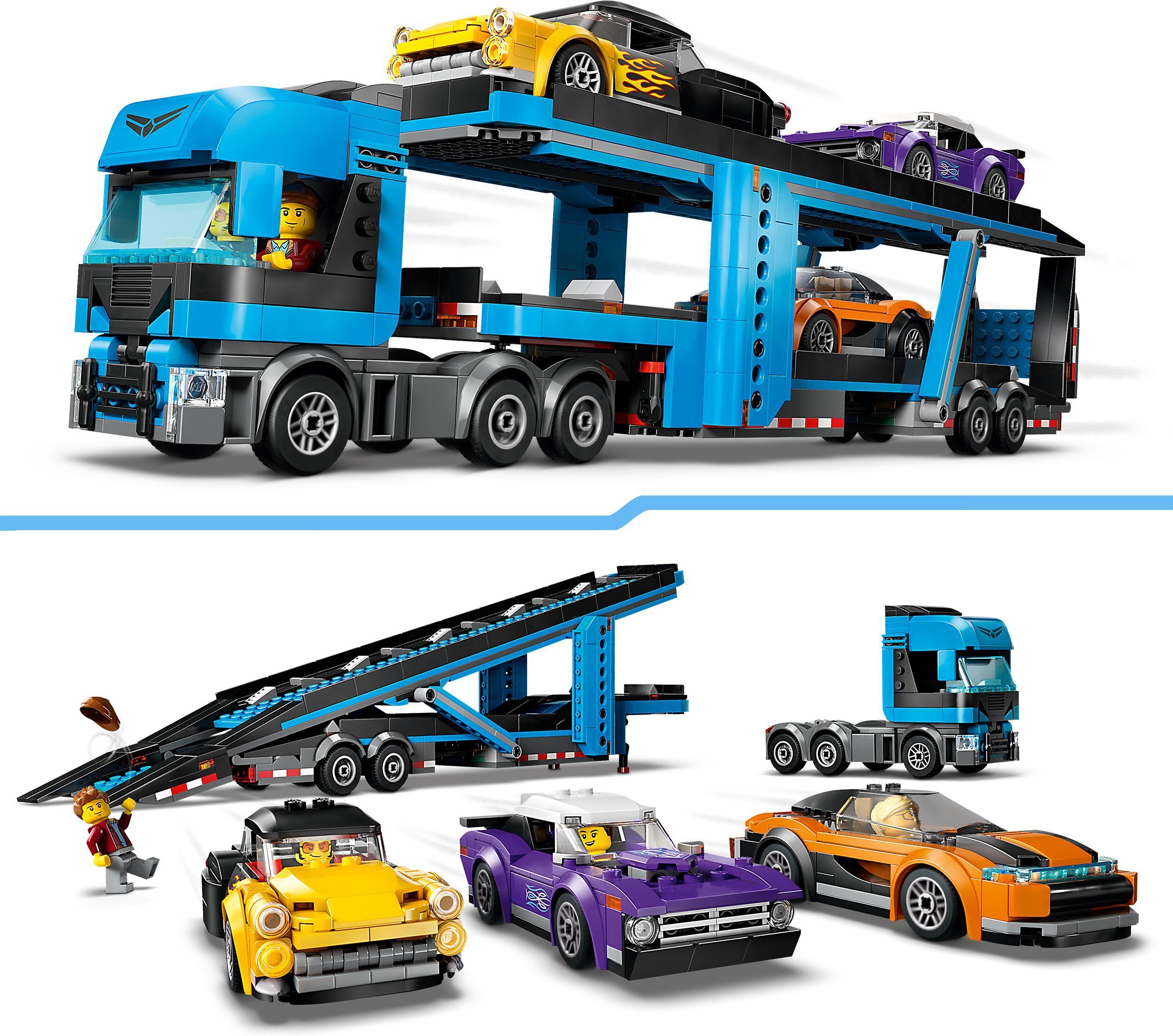 LEGO City Big Vehicles 60408  - Urheiluautojen kuljetusauto
