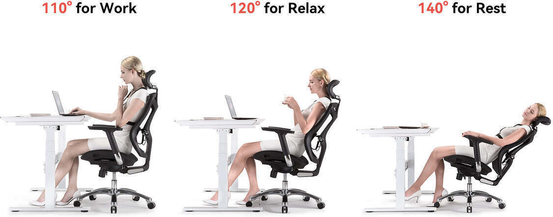 Sihoo V1 -ergonominen toimistotuoli, musta
