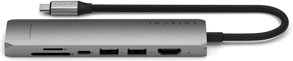 Satechi USB-C-Hubi, 5 porttia, muistikortinlukijat, tähtiharmaa