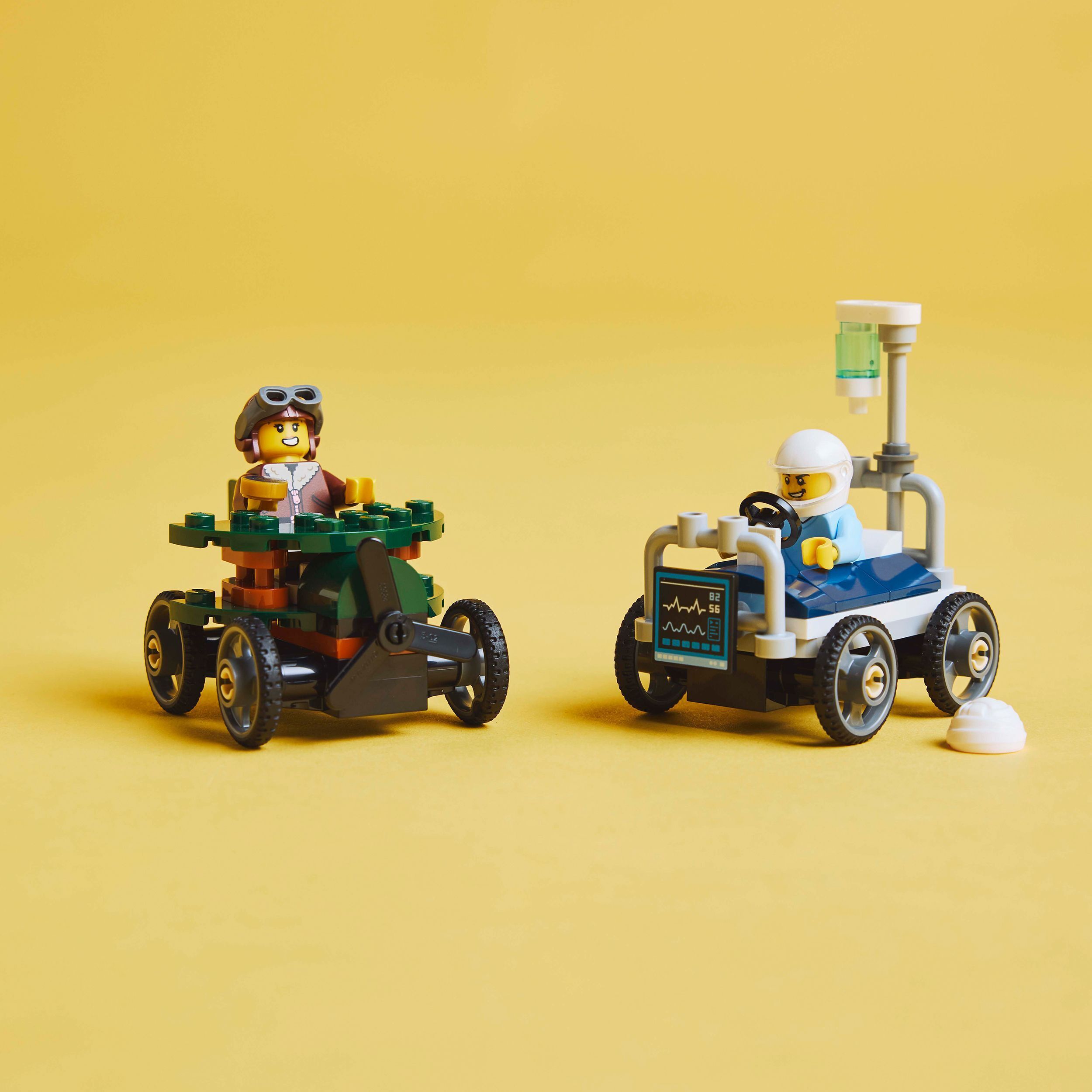 LEGO City 60459 – Lentokone vastaan sairaalansänky – kilpa-autopakkaus