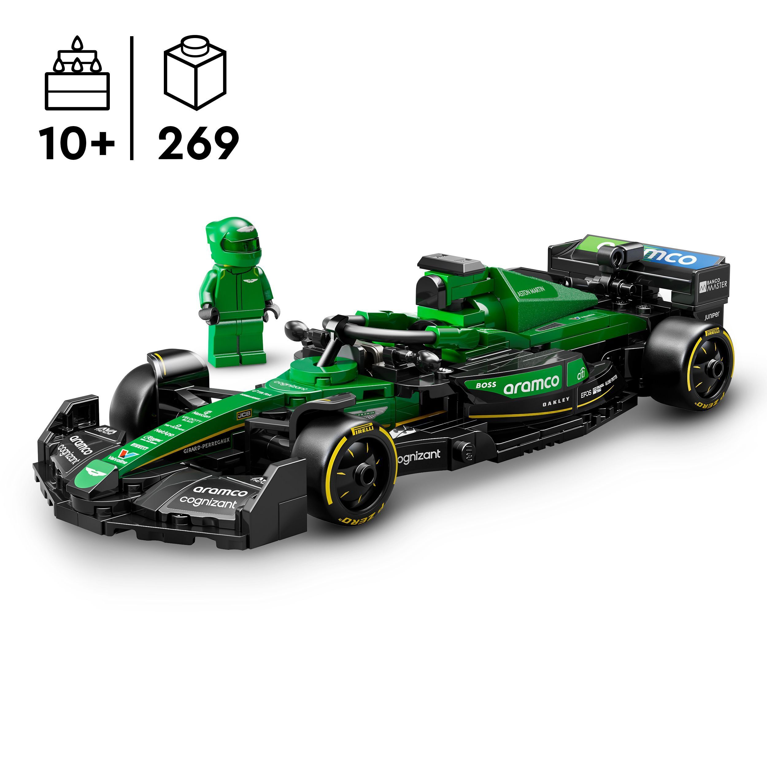 LEGO Speed Champions 77245 – Aston Martin Aramco F1® AMR24 ‑kilpa-auto