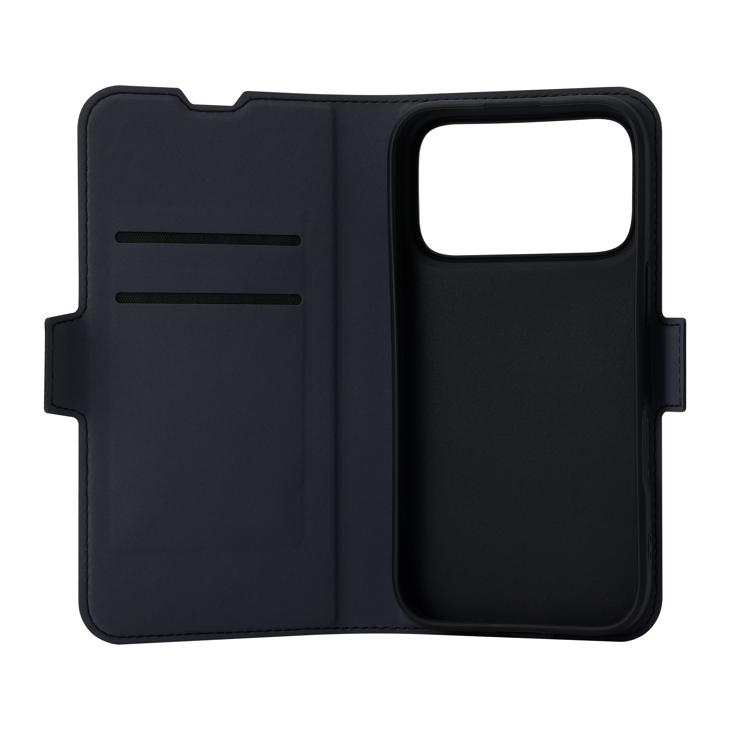 FoneKit MagSafe-yhteensopiva BookCase suojakotelo, iPhone 17 Pro, musta