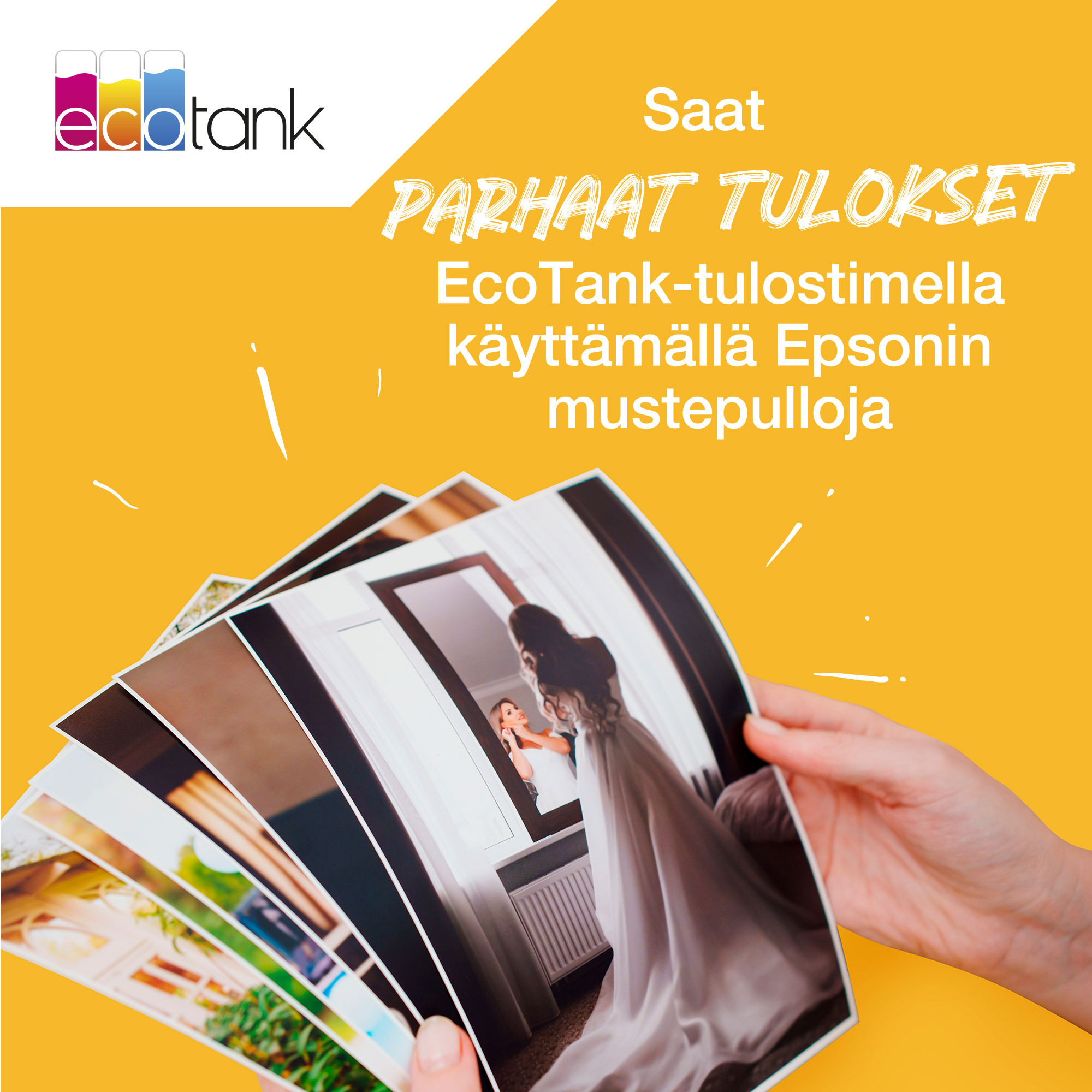 Epson 104 EcoTank -mustepullo, keltainen