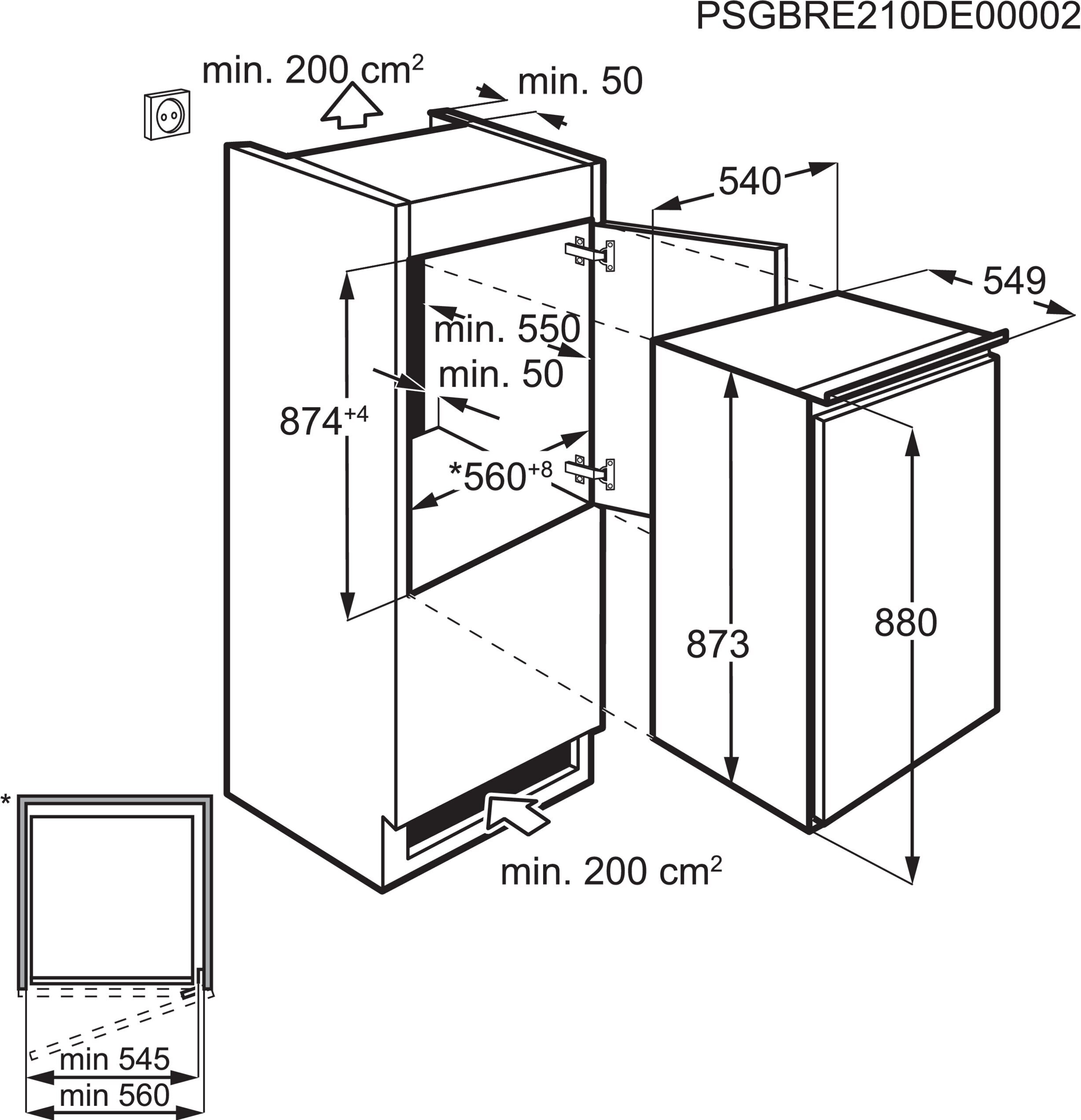 aeg ske6881vas integrated upright fridge