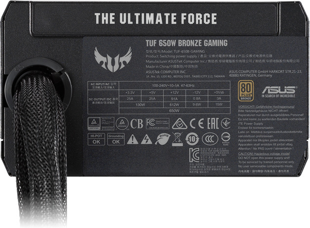 Asus TUF-GAMING-650B - ATX-virtalähde, 650 W