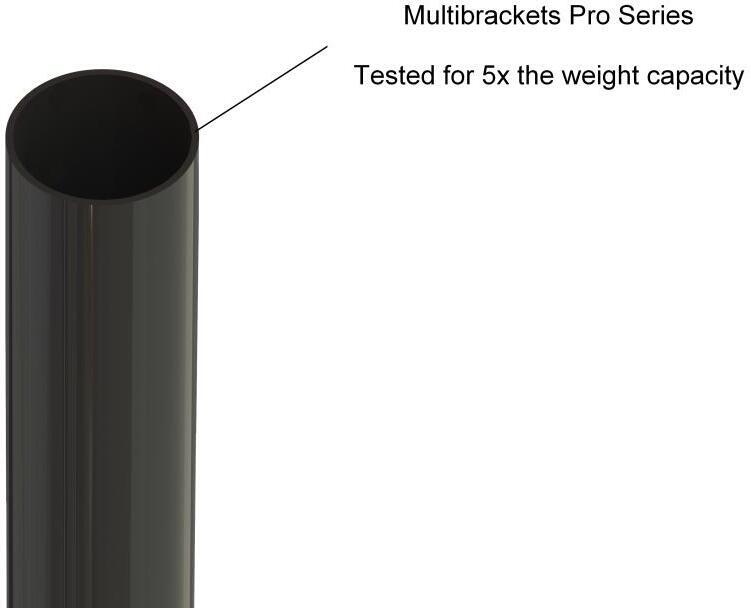 Multibrackets M Ceiling Mount Pro 1U VESA 200 -kattokiinnike 24-42" näytöille
