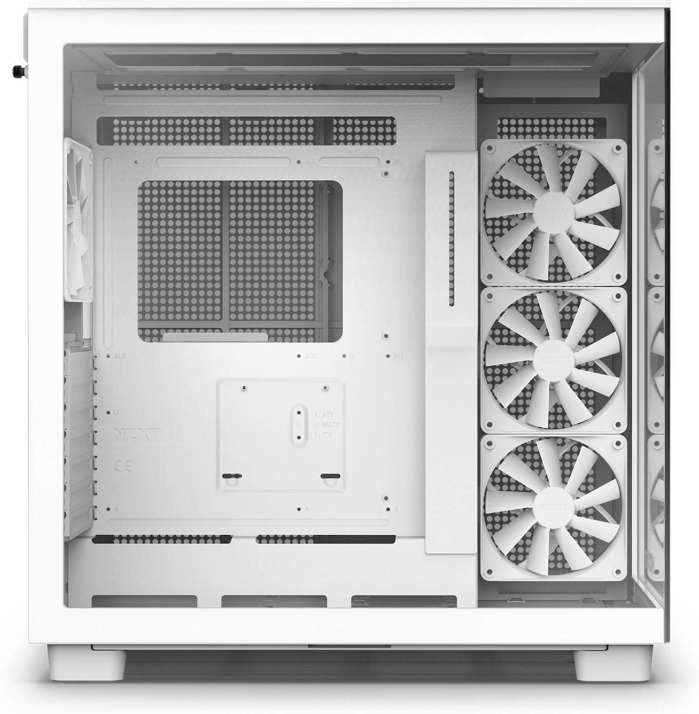 NZXT H9 Flow ATX-kotelo ikkunalla, valkoinen