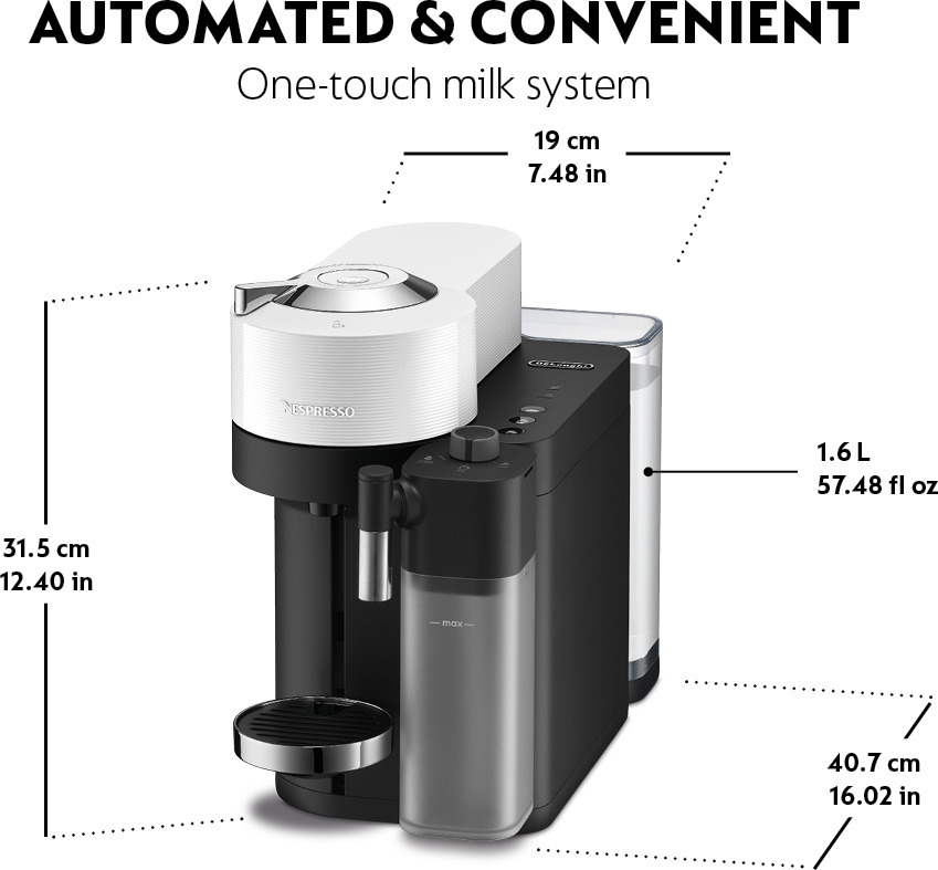 Nespresso Vertuo Lattissima ENV300.B -kapselikahvikeitin, musta