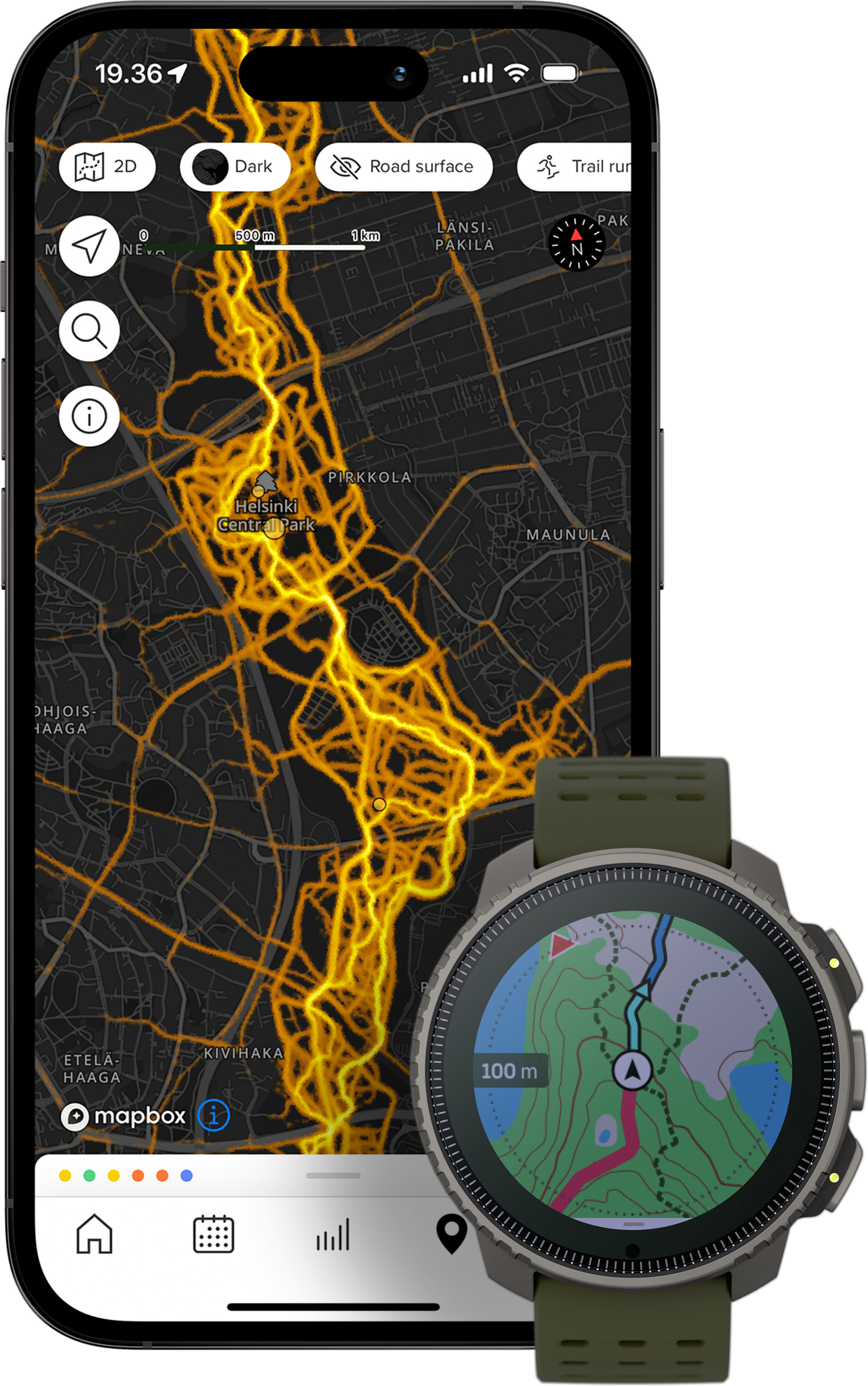 Suunto Vertical Titanium Solar -urheilukello, Forest