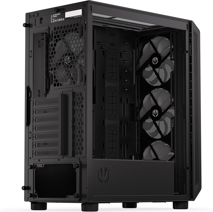 Endorfy Arx 500 ARGB Mid Tower ATX-kotelo ikkunalla, musta