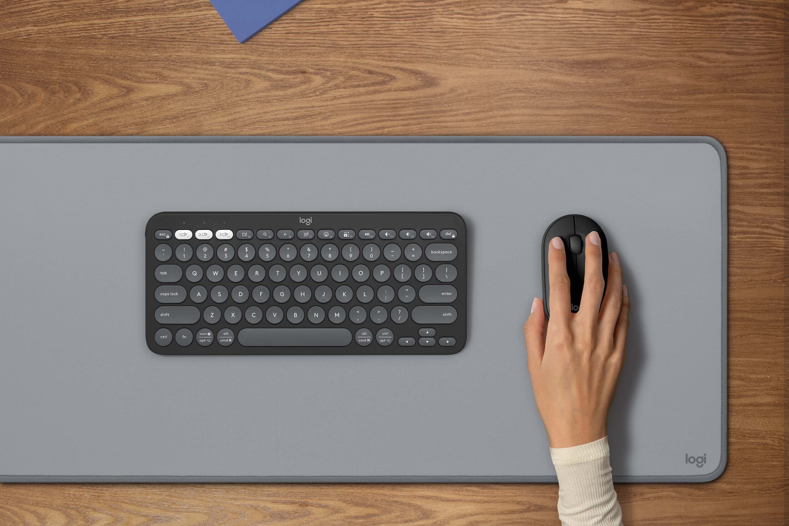Logitech Pebble 2 Combo -näppäimistö ja hiiri, harmaa